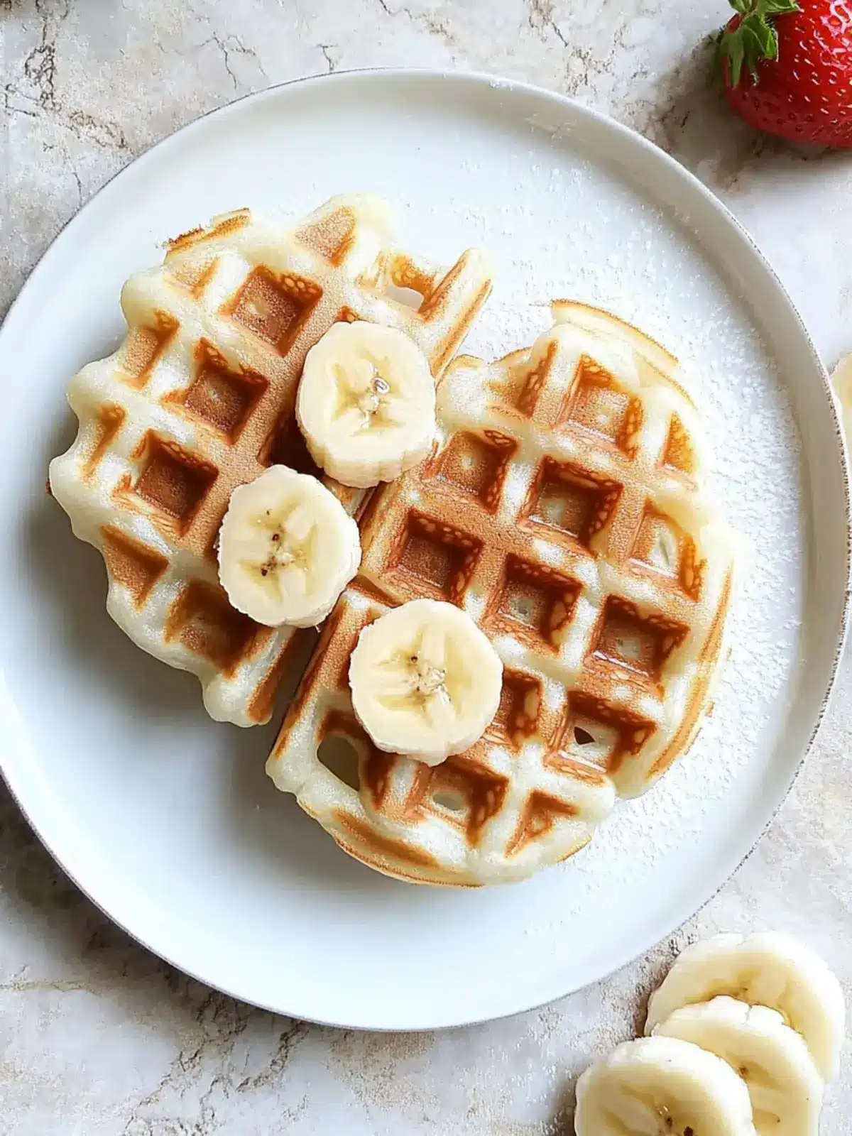 Banana Mochi Waffles: Chewy Goodness in Every Bite Banana Mochi Waffles