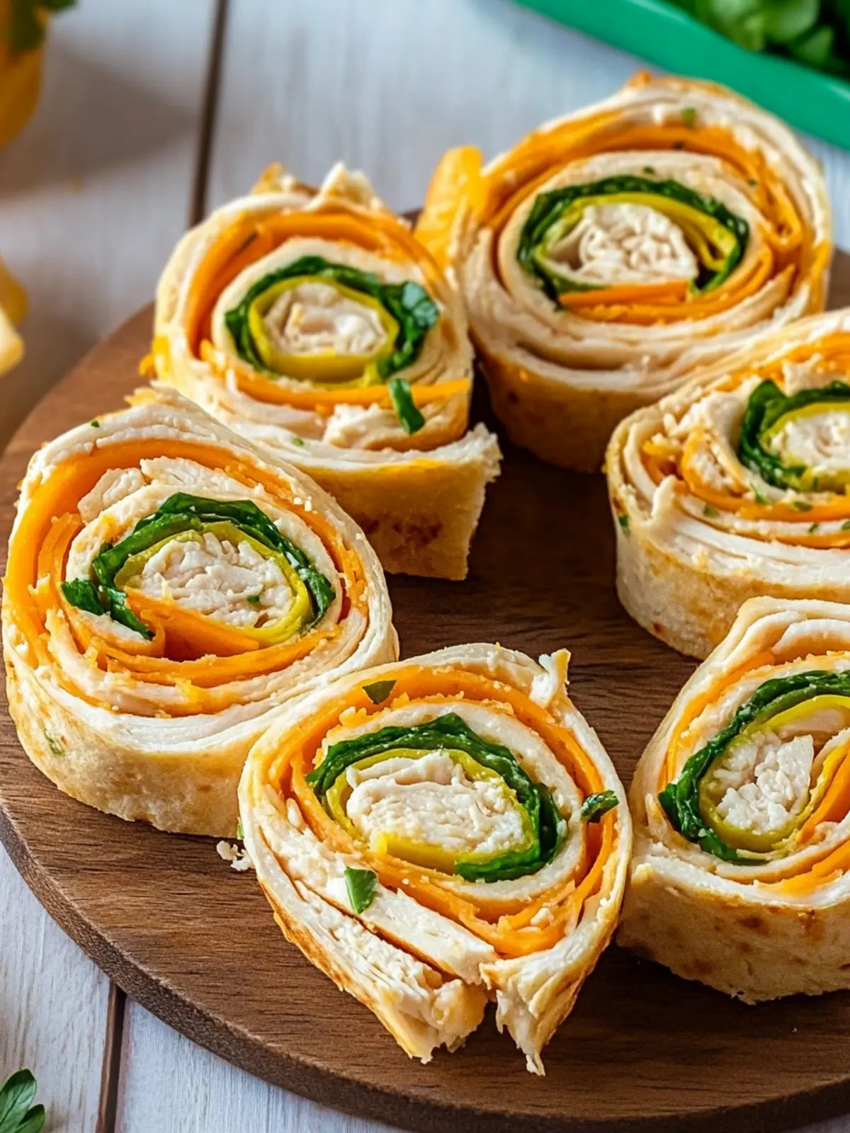 Delicious Chicken Cheddar Pinwheel Sandwiches in 10 Minutes Chicken Cheddar Pinwheel Sandwiches
