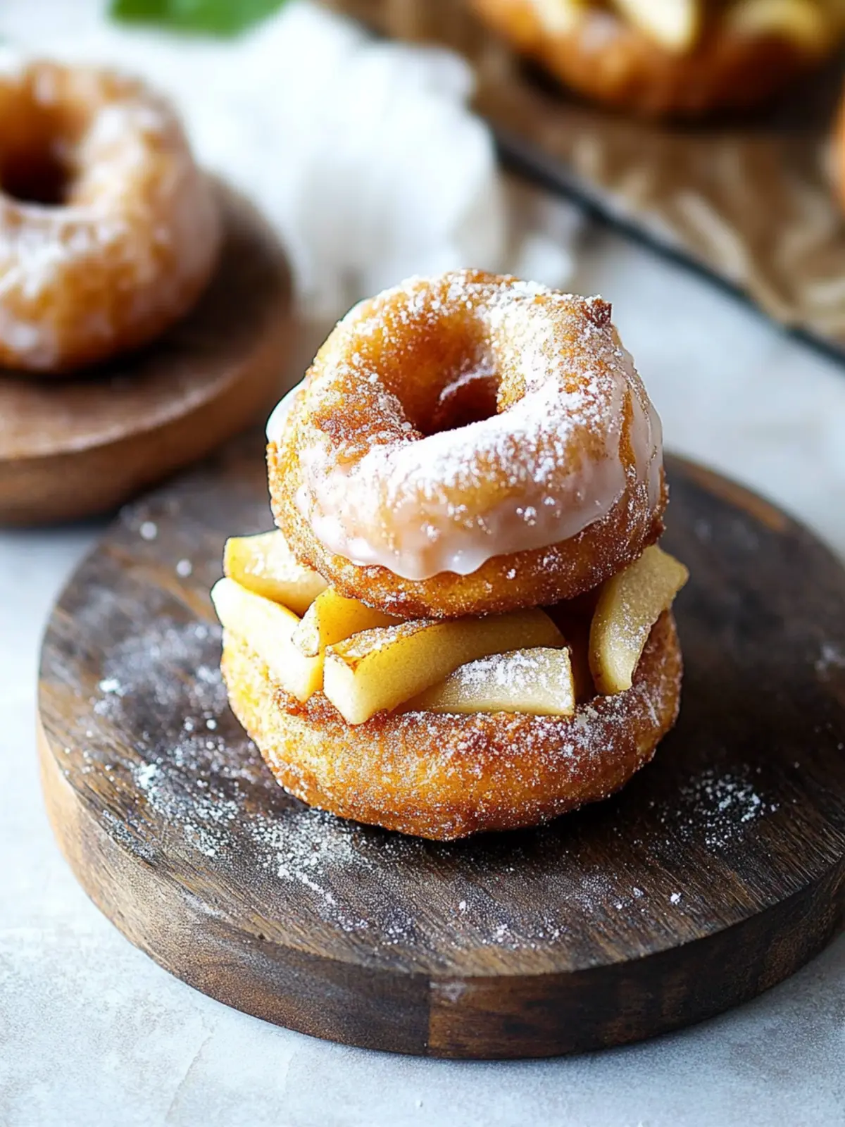 Baked Apple Pie Mochi Donuts