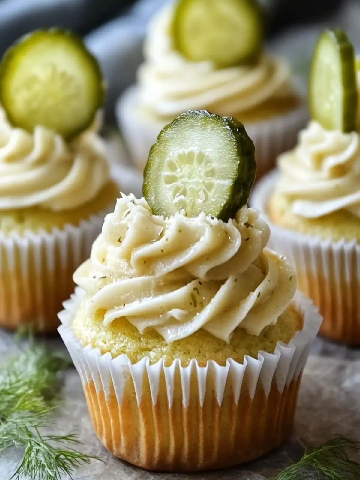 Tangy Dill Pickle Cupcakes That Will WOW Your Taste Buds Tangy Dill Pickle Cupcakes