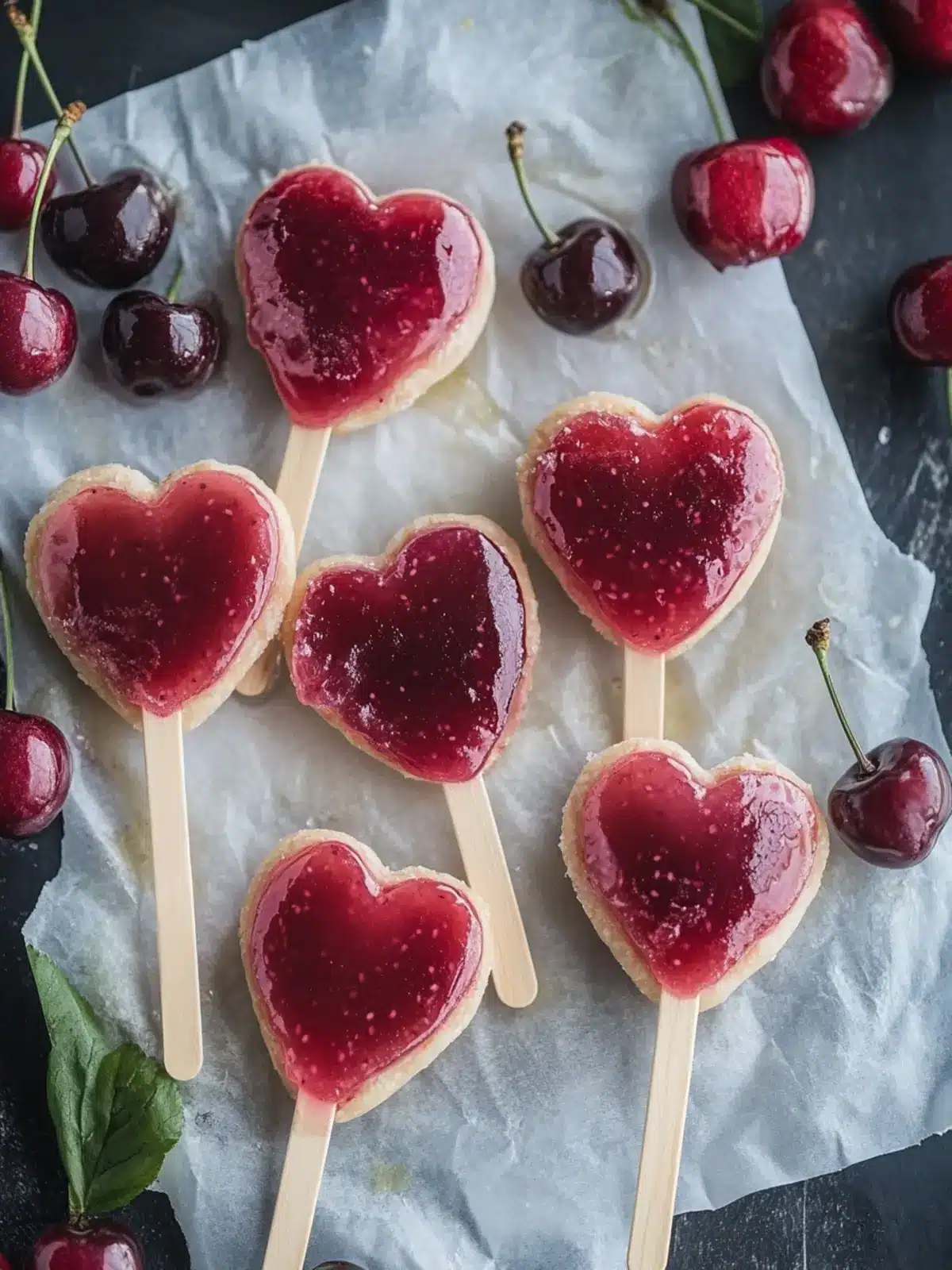 Delicious Cherry Jam Heart Pie Pops for Sweet Moments Cherry Jam Heart Pie Pops