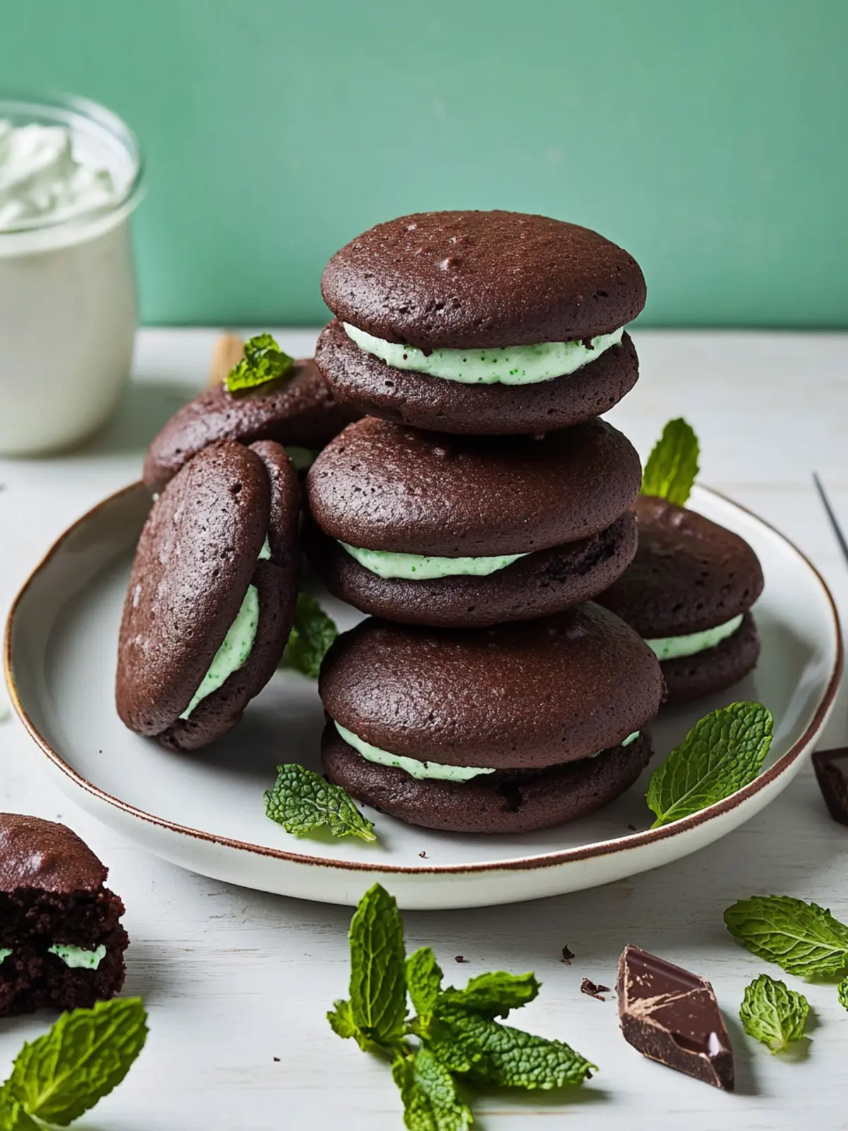Mint Chocolate Whoopie Pies: A Fun Twist on a Classic Treat Mint Chocolate Whoopie Pies