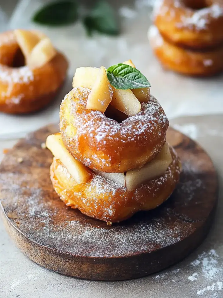 Baked Apple Pie Mochi Donuts