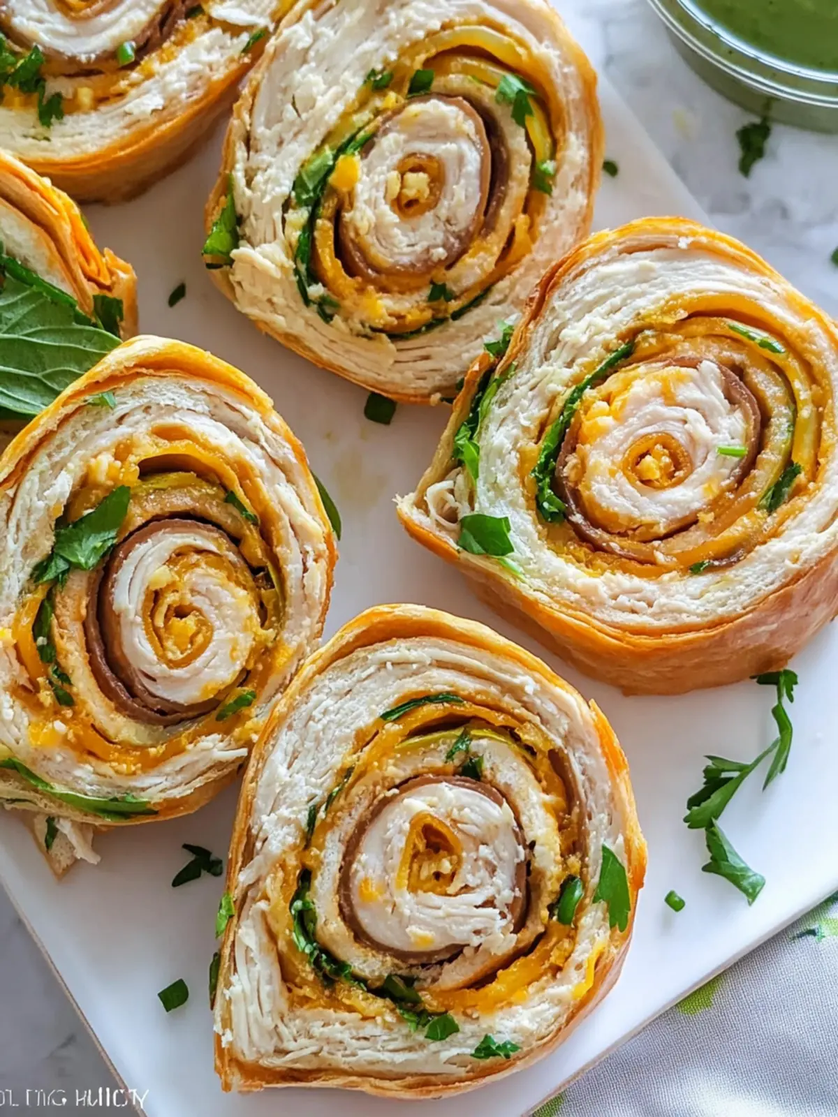 Delicious Chicken Cheddar Pinwheel Sandwiches in 10 Minutes Chicken Cheddar Pinwheel Sandwiches