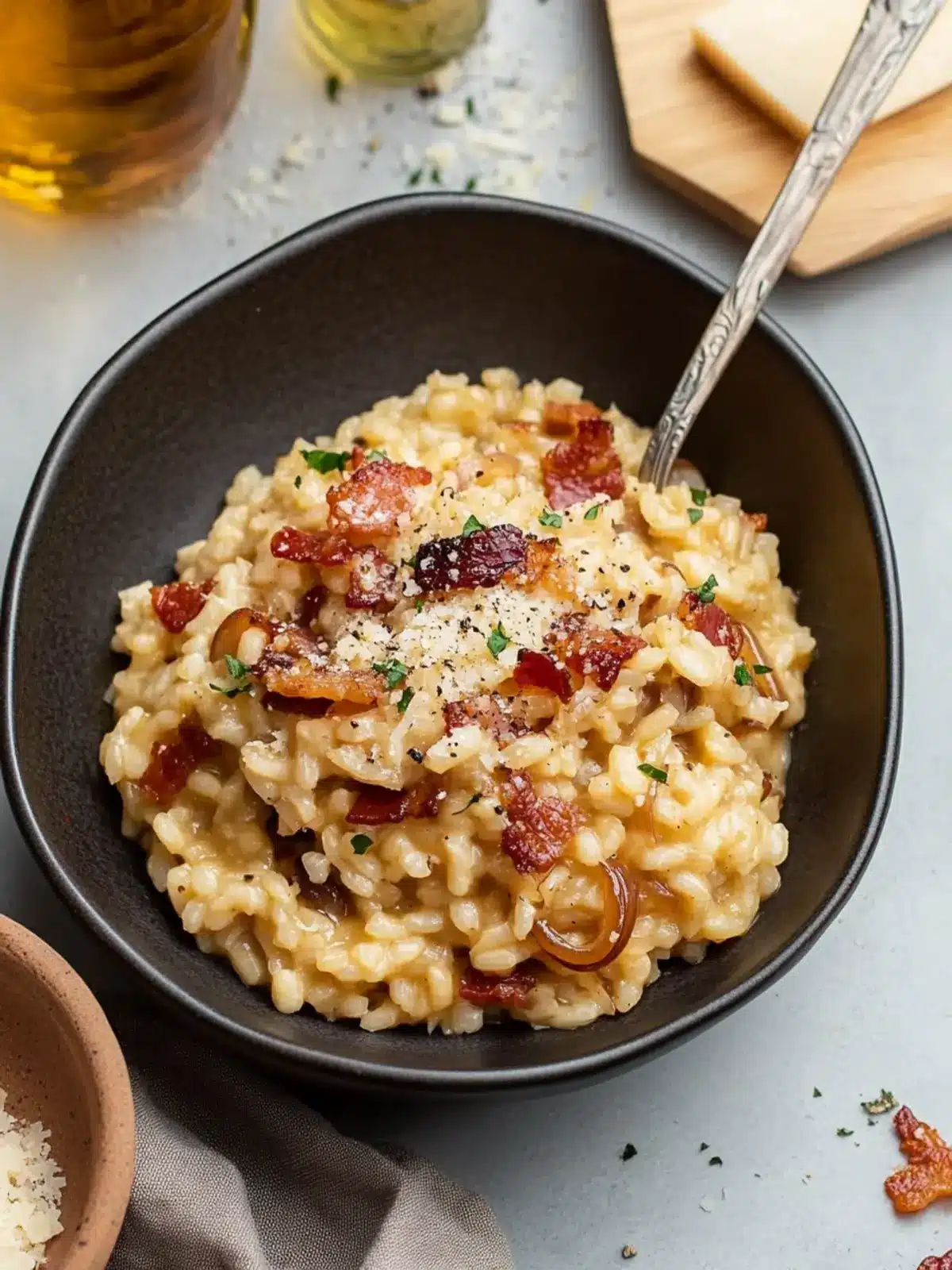 Savory Caramelized Onion, Bacon, and Parmesan Risotto Bliss Caramelized Onion, Bacon, and Parmesan Risotto
