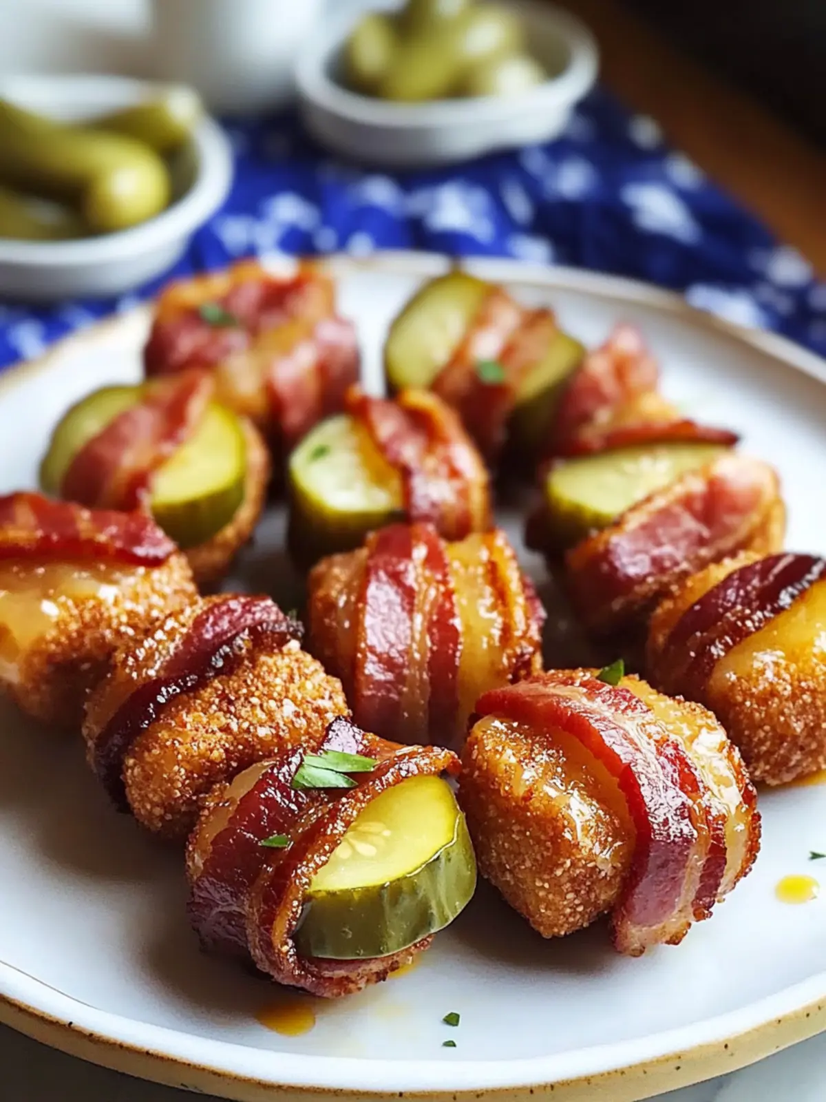 Smoked Bacon-Wrapped Cracker Bites with Pickles for Game Day Smoked Bacon-Wrapped Cracker Bites with Pickles