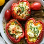 Greek Oven-Baked Feta Stuffed Peppers