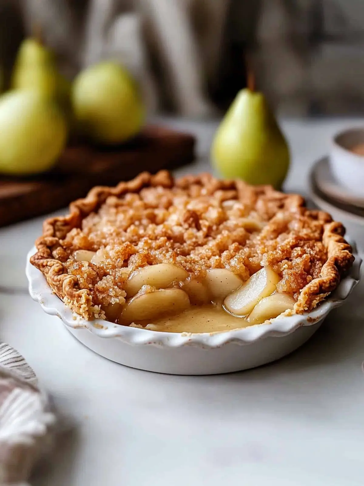 Irresistible Dutch Pear Pie with Streusel Topping Recipe Dutch Pear Pie with Streusel Topping