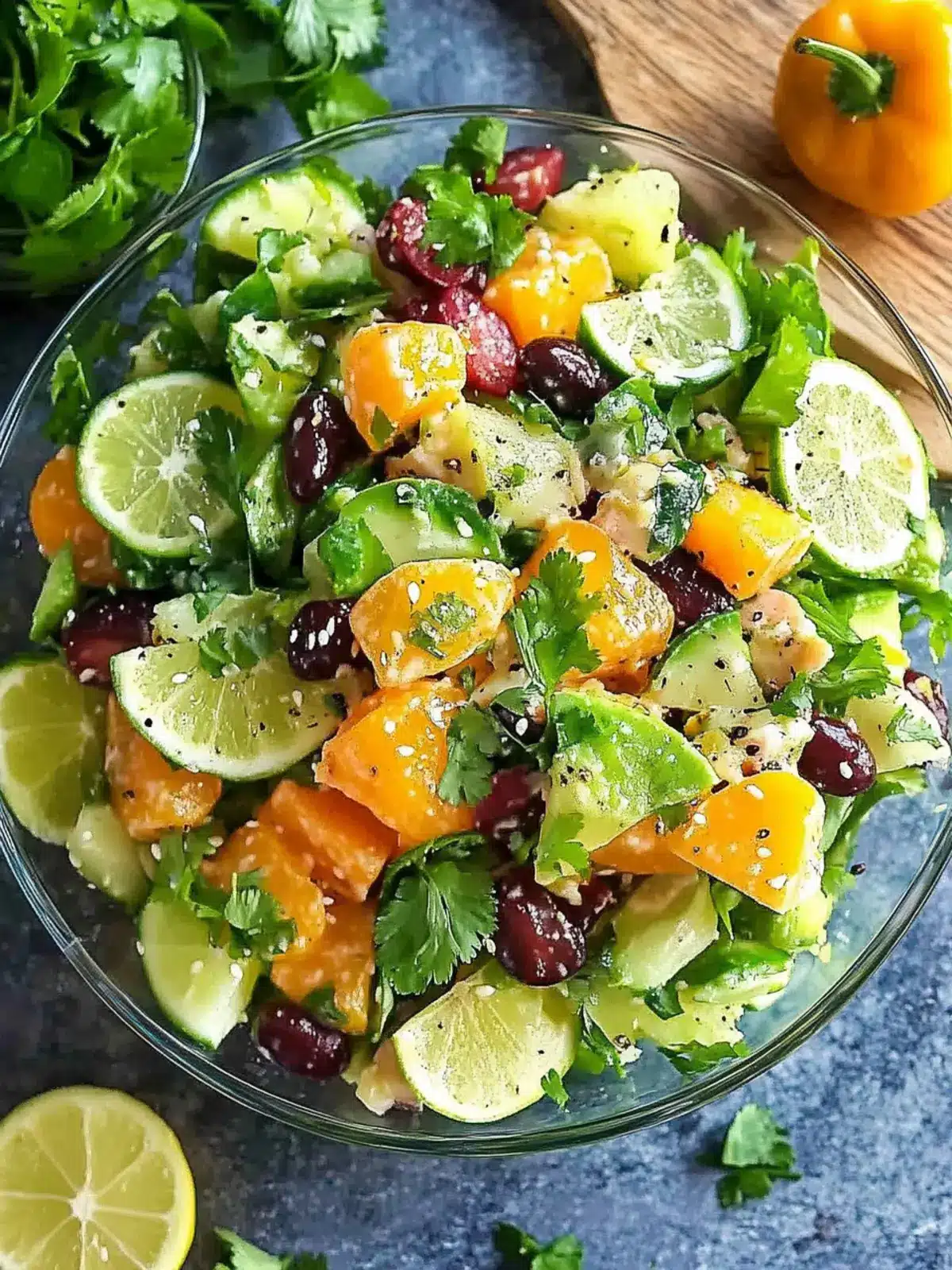 Discover Caribbean Salad with Honey Lime Dressing Bliss Caribbean Salad with Honey Lime Dressing