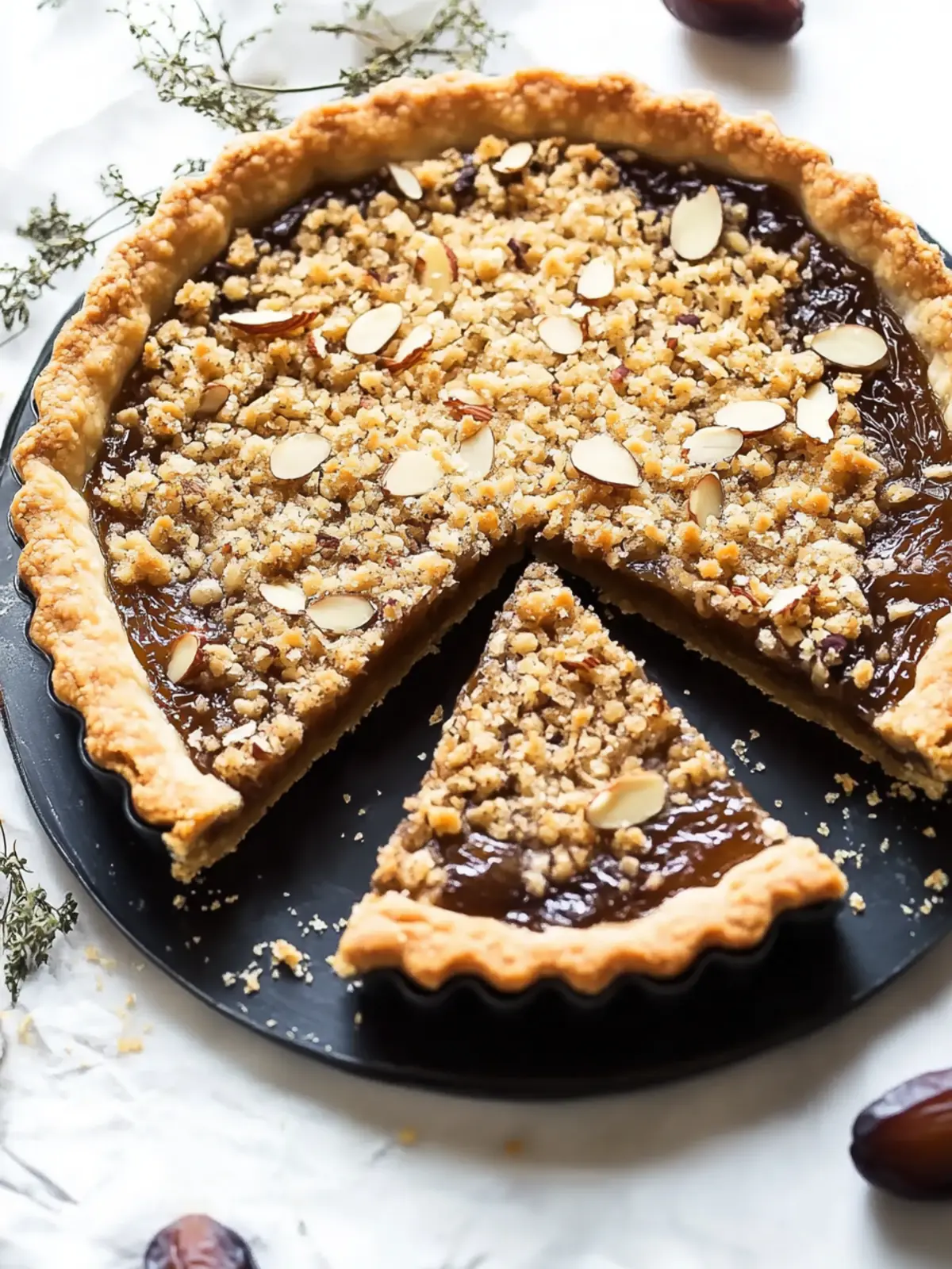 Indulge in This Delicious Almond & Medjool Date Tart Recipe Almond & Medjool Date Tart