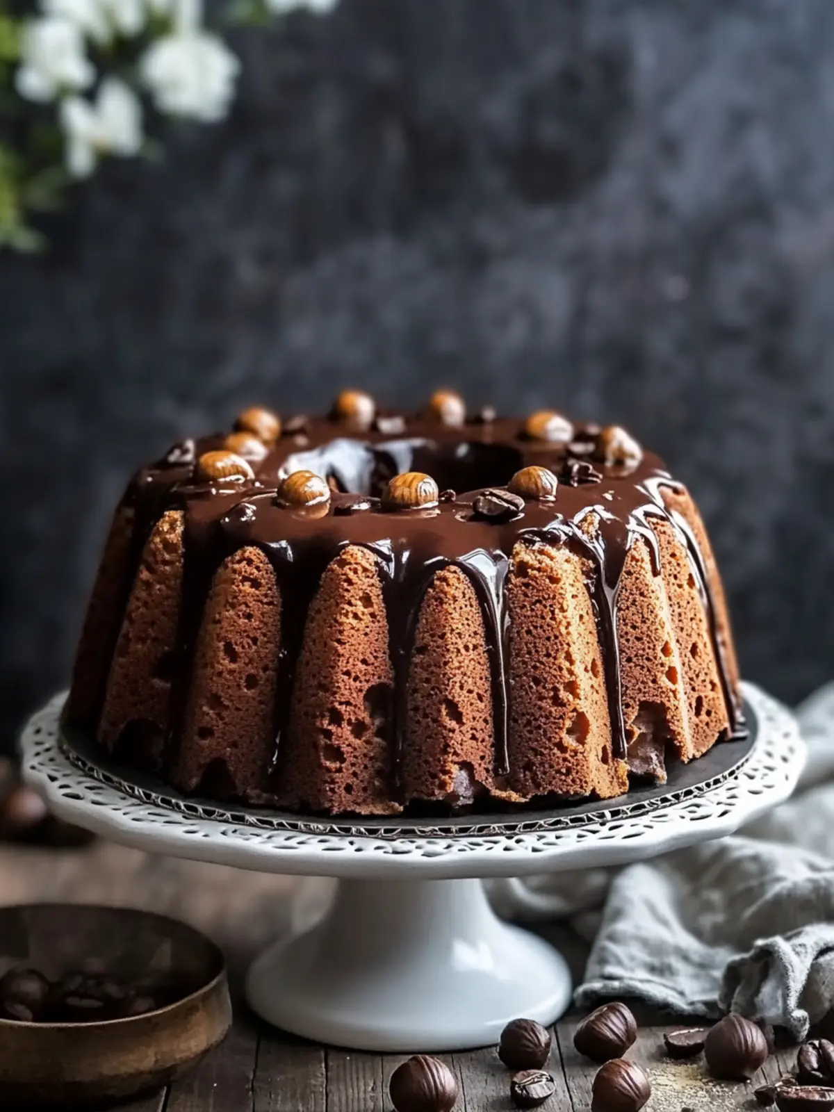 Decadent Hazelnut Bundt Cake with Espresso & Chocolate Glaze Hazelnut Bundt Cake with Espresso & Chocolate Glaze