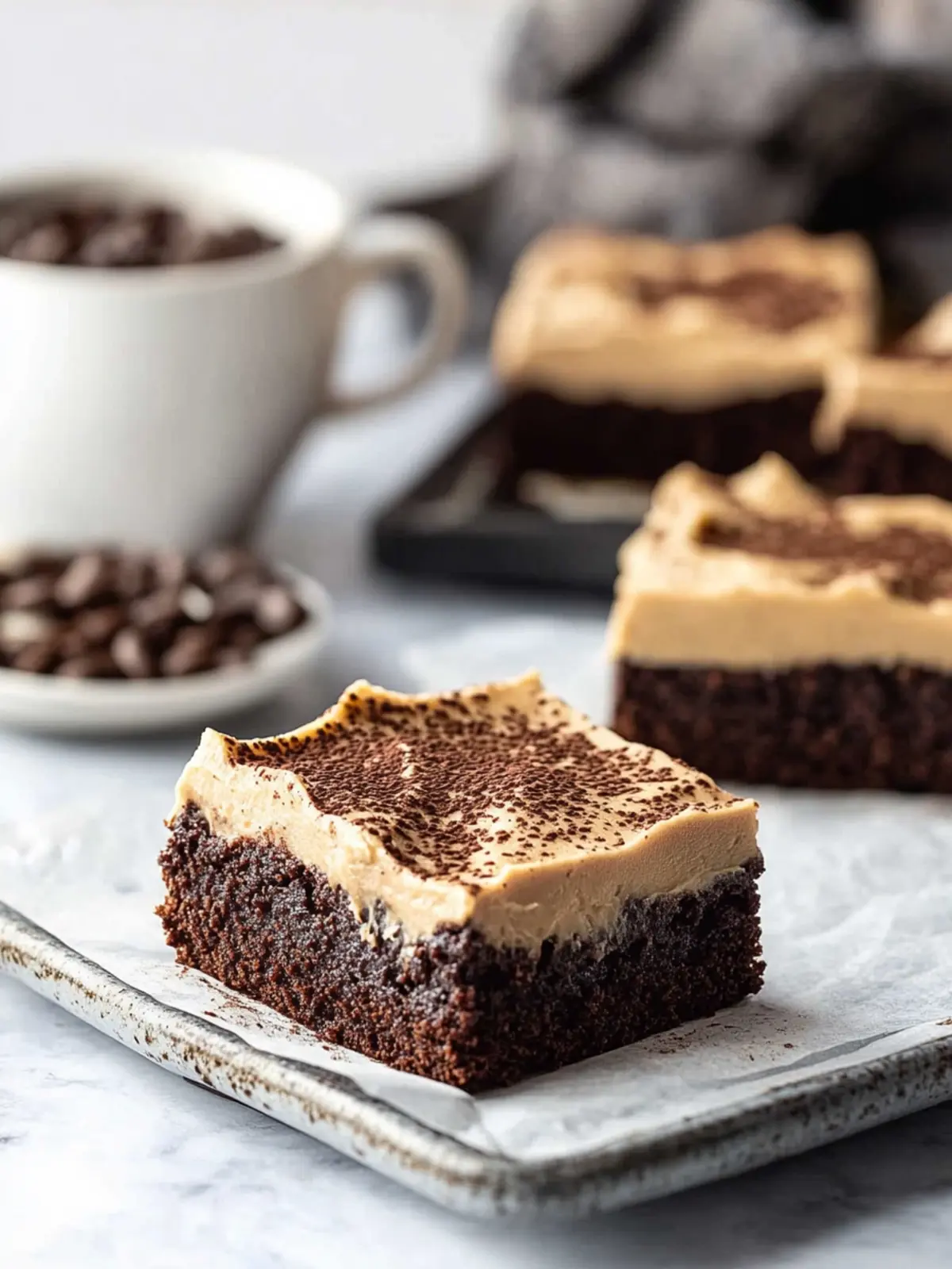 Decadent Mocha Brownies with Café Latte Frosting Recipe Mocha Brownies with Café Latte Frosting