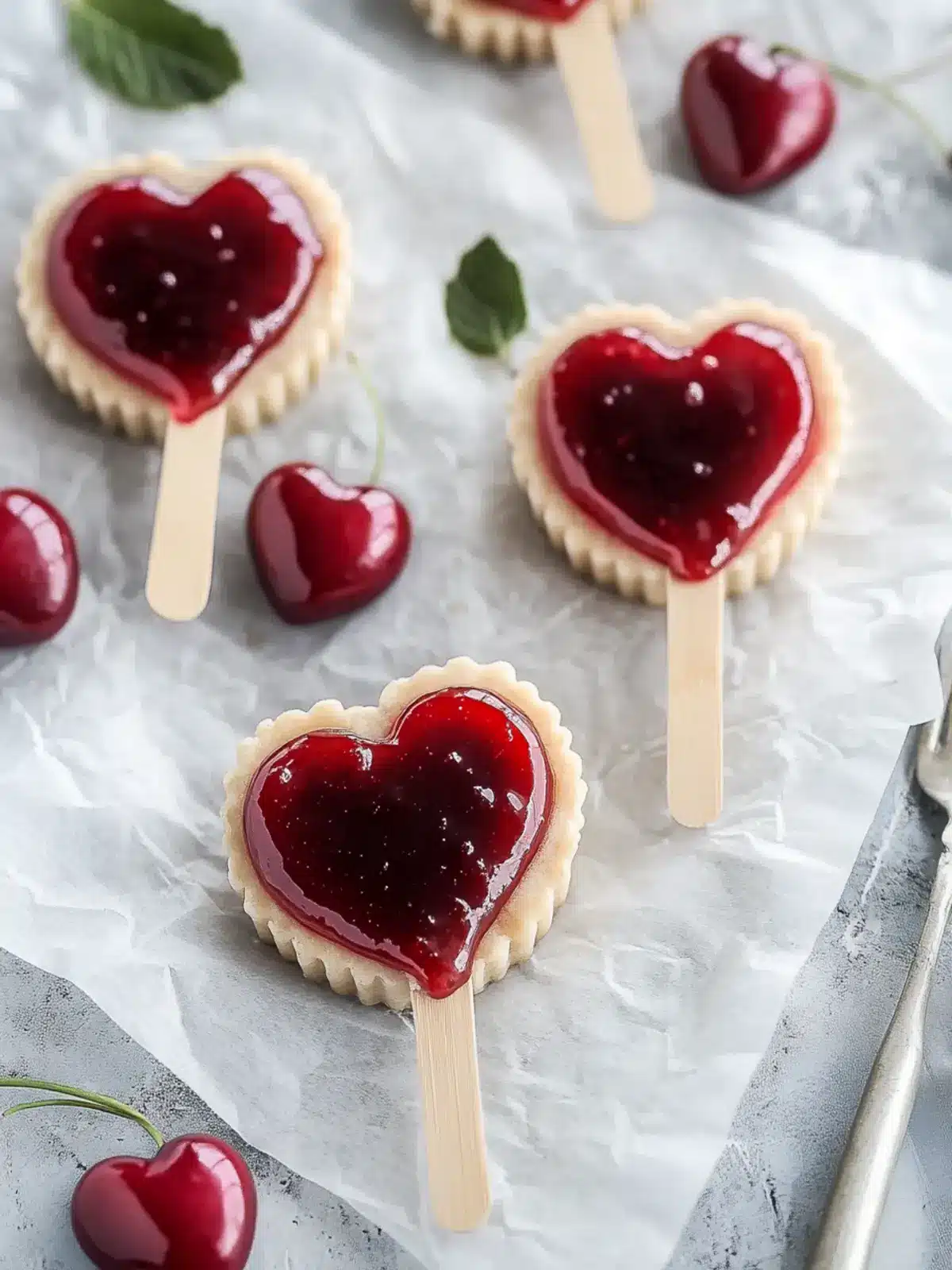 Delicious Cherry Jam Heart Pie Pops for Sweet Moments Cherry Jam Heart Pie Pops