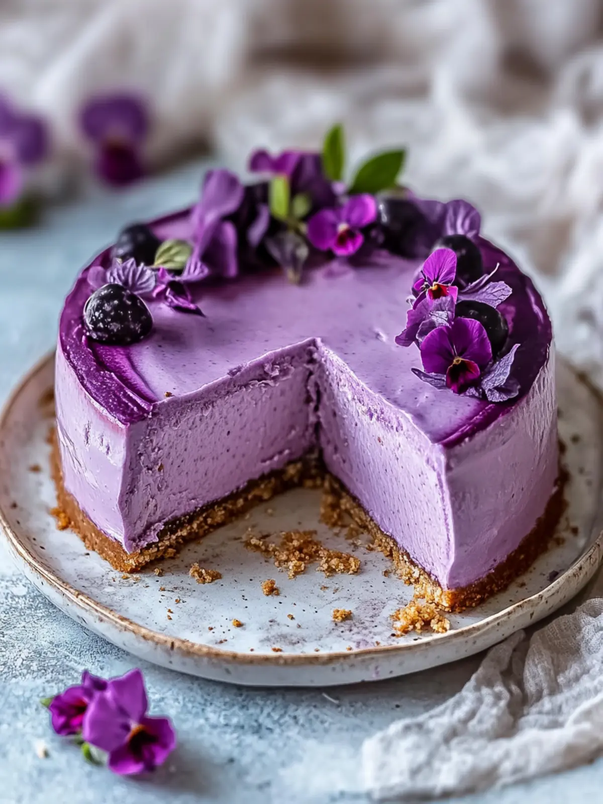Delightful Ube Basque Cheesecake That'll Wow Your Guests Ube Basque Cheesecake