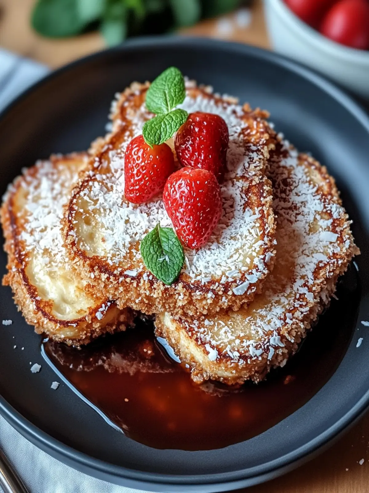 Irresistibly Crunchy Coconut Crusted French Toast Recipe Coconut Crusted French Toast