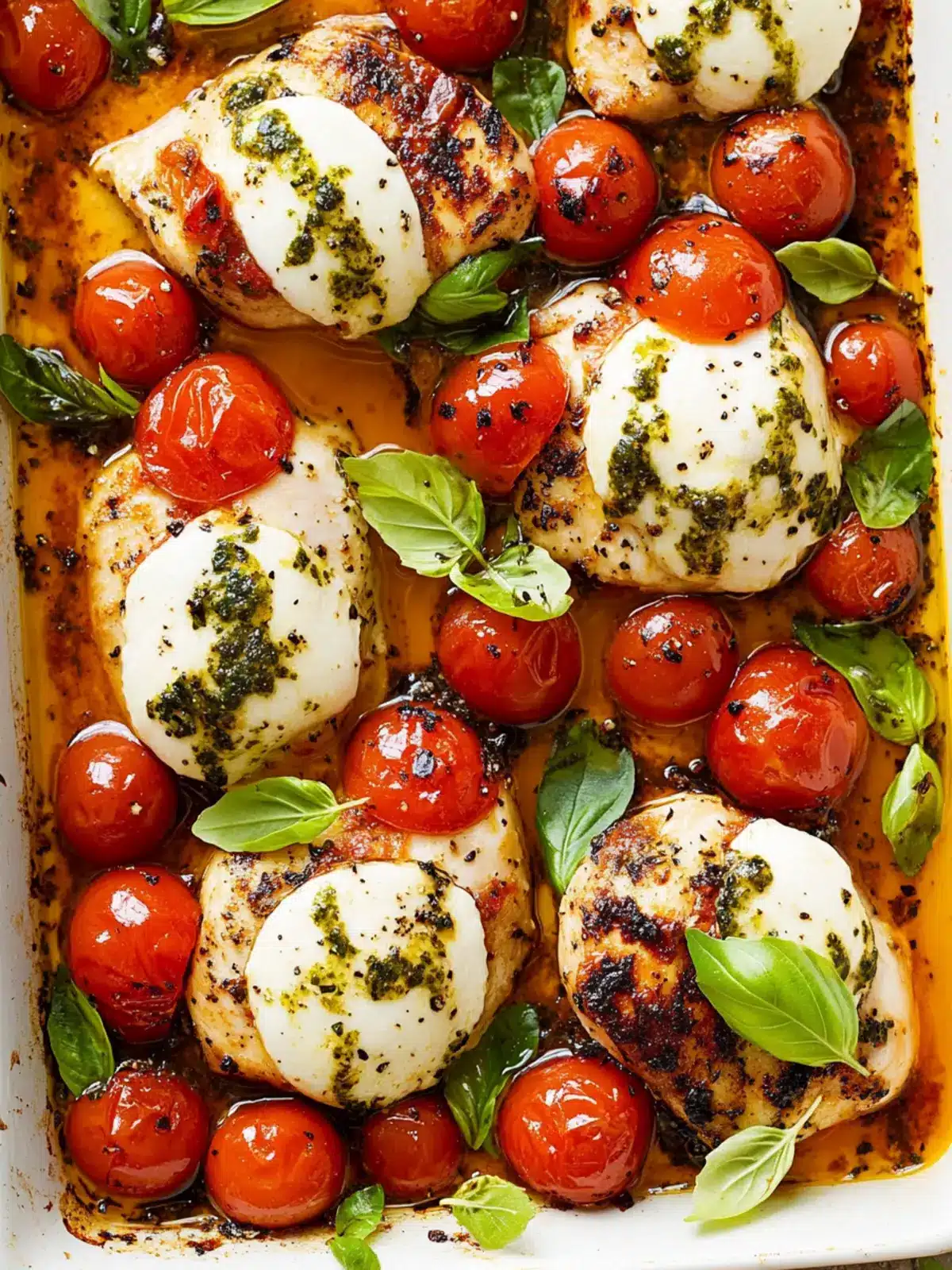 Savor the Flavor: Easy Baked Caprese Chicken Delight Baked Caprese Chicken