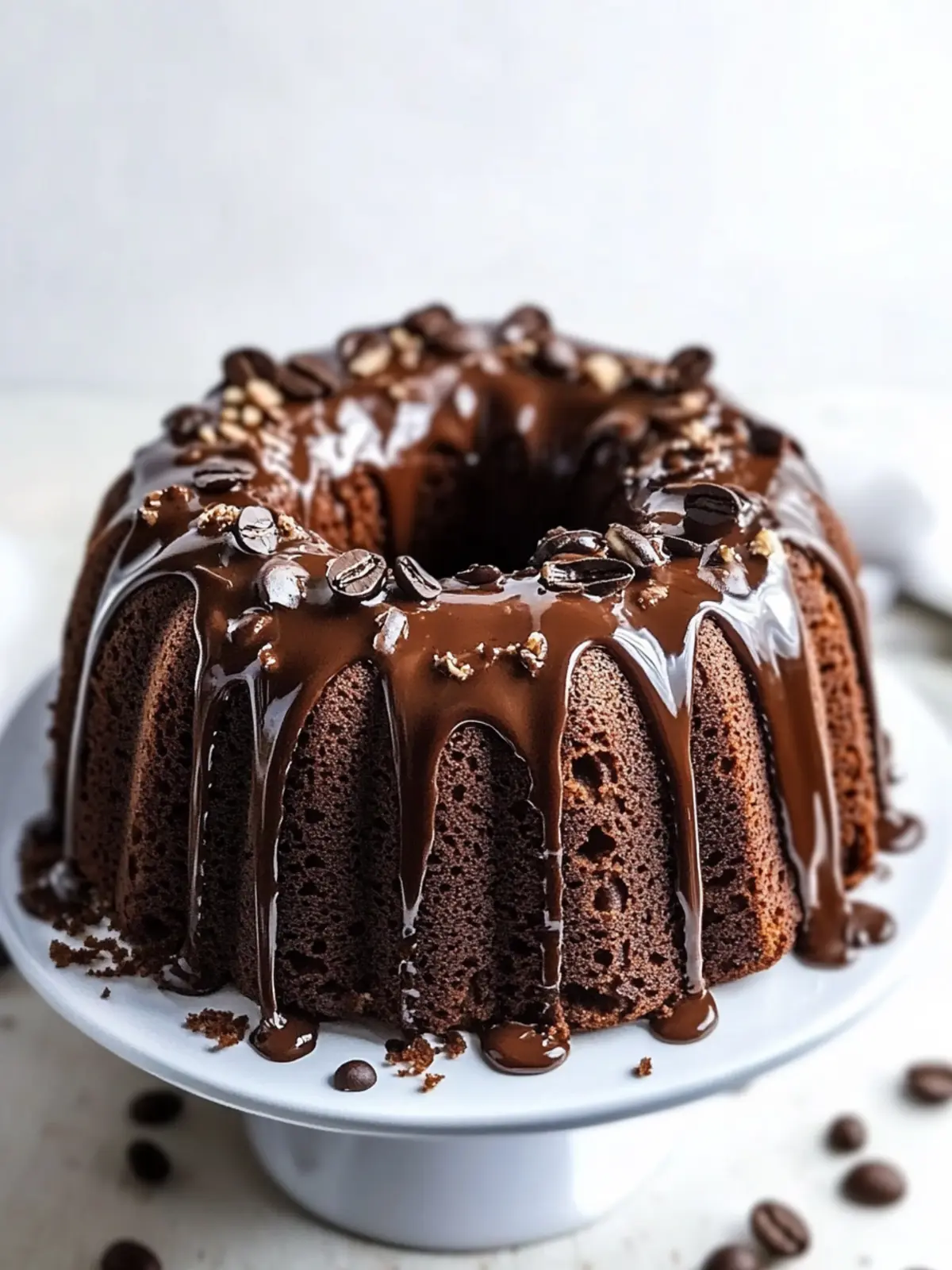 Decadent Hazelnut Bundt Cake with Espresso & Chocolate Glaze Hazelnut Bundt Cake with Espresso & Chocolate Glaze