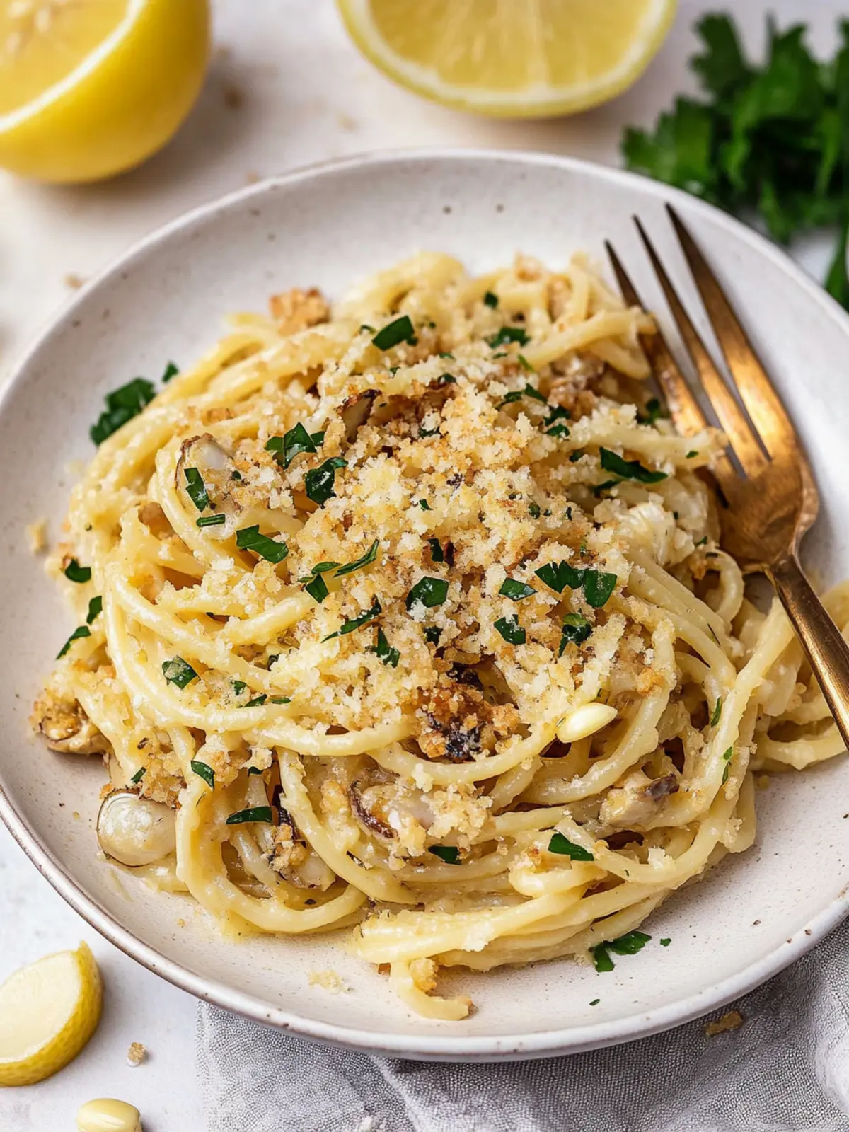 Sardine Pasta with Lemon & Garlic Crumbs: Quick Comfort Food Sardine Pasta With Lemon and Garlic Crumbs