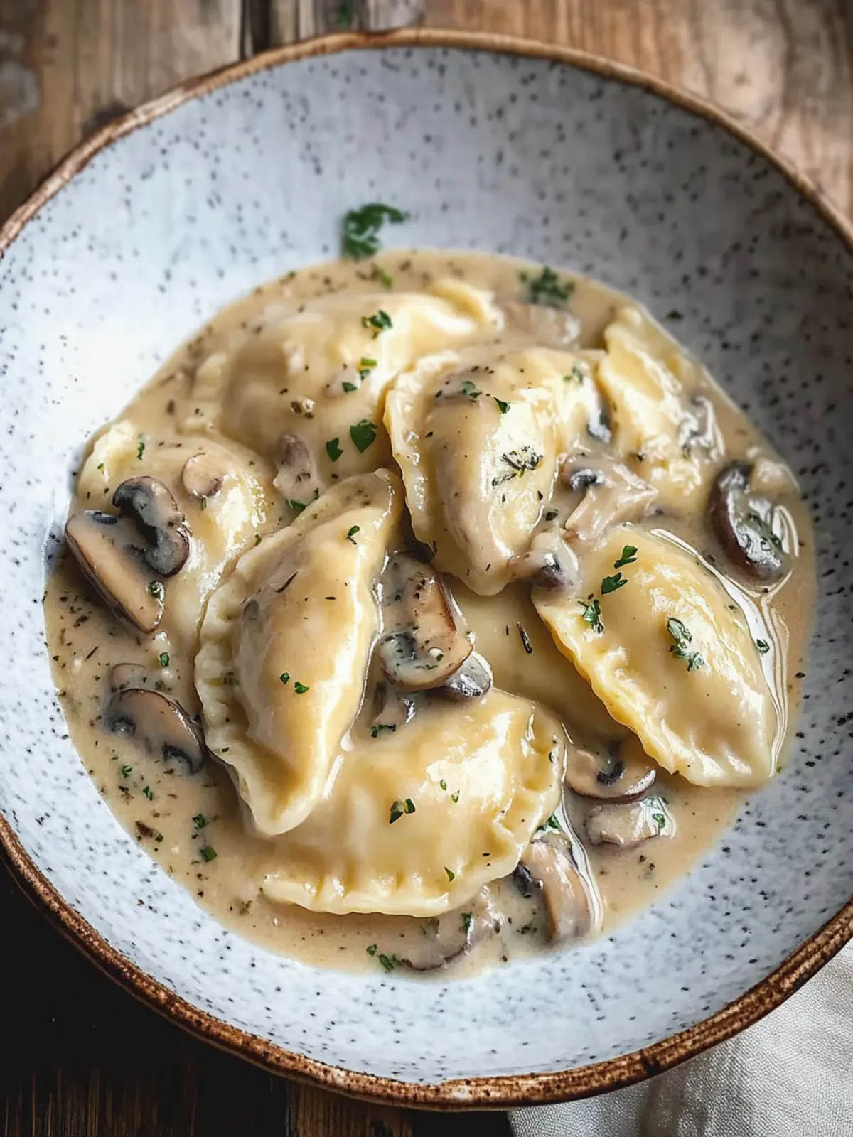 Delicious Pierogi with Creamy Mushroom Sauce in 20 Minutes Pierogi with Creamy Mushroom Sauce