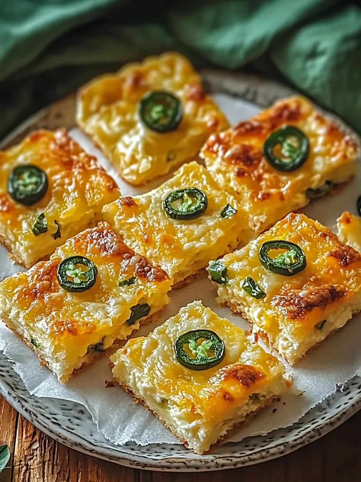 Spicy Jalapeño Cheese Squares for Irresistible Snacking Jalapeño Cheese Squares