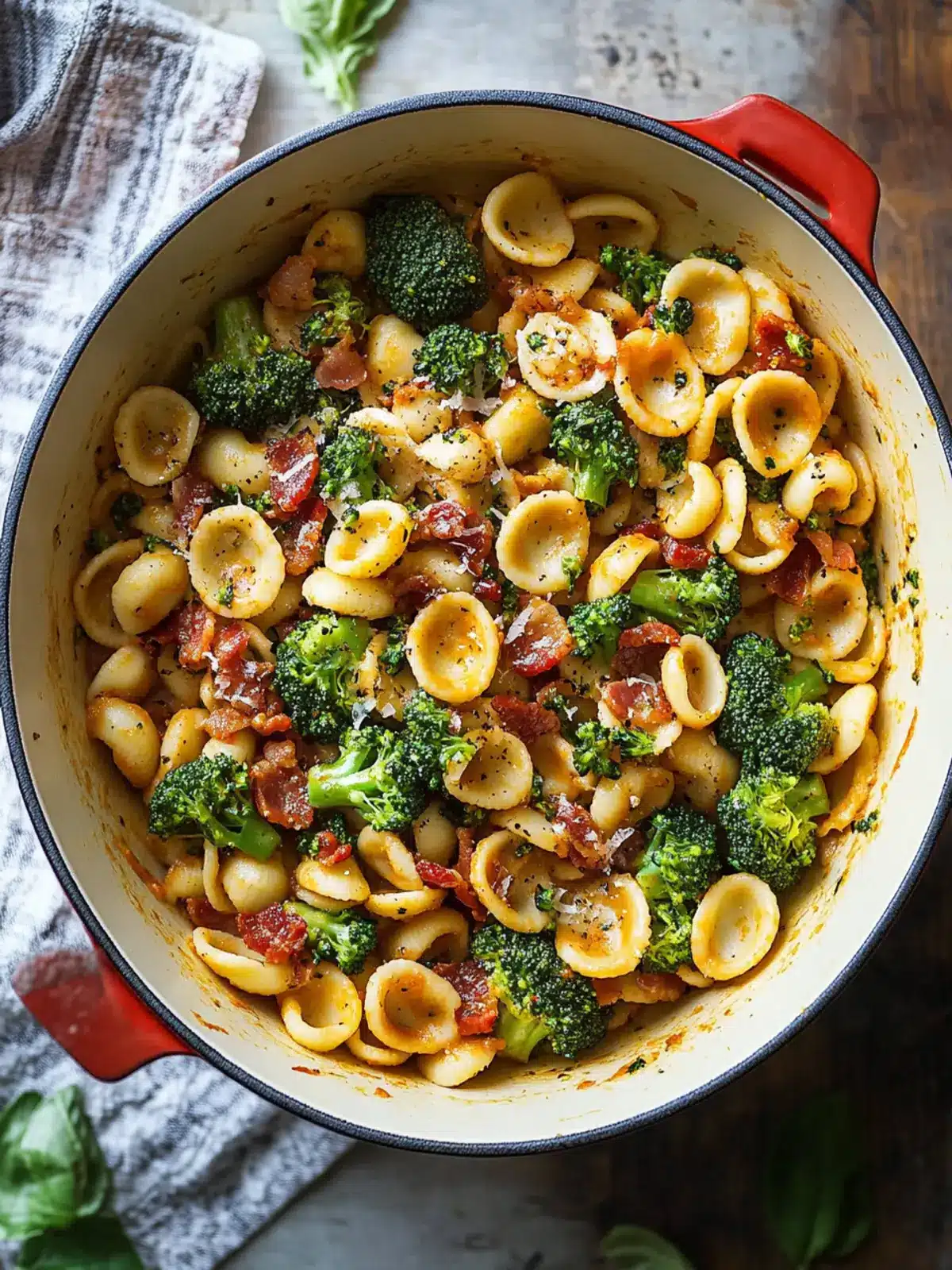 Spicy Bacon Broccoli Orecchiette
