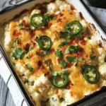 Jalapeno Popper Cauliflower Casserole: Cheesy & Low-Carb Delight Jalapeno Popper Cauliflower Casserole