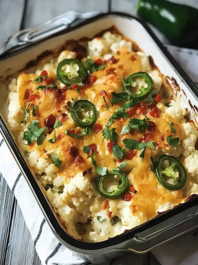 Jalapeno Popper Cauliflower Casserole