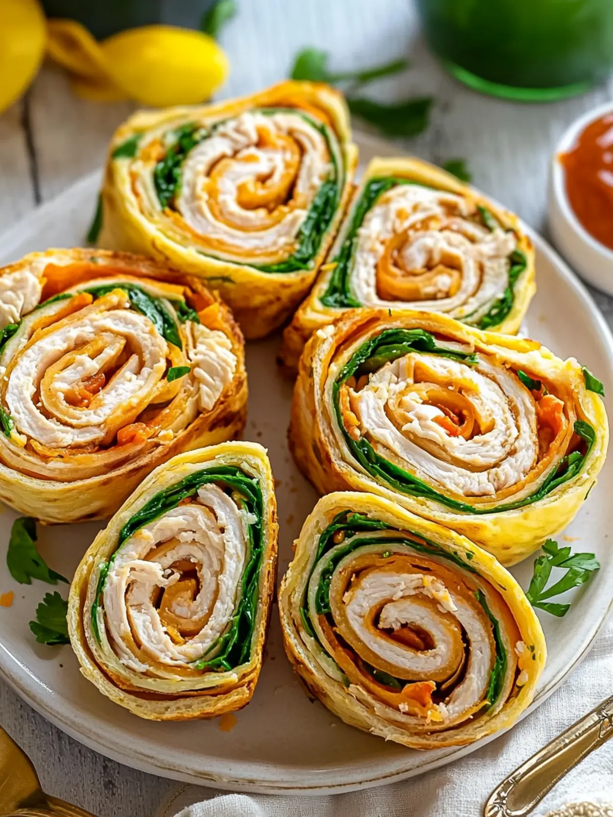 Delicious Chicken Cheddar Pinwheel Sandwiches in 10 Minutes Chicken Cheddar Pinwheel Sandwiches