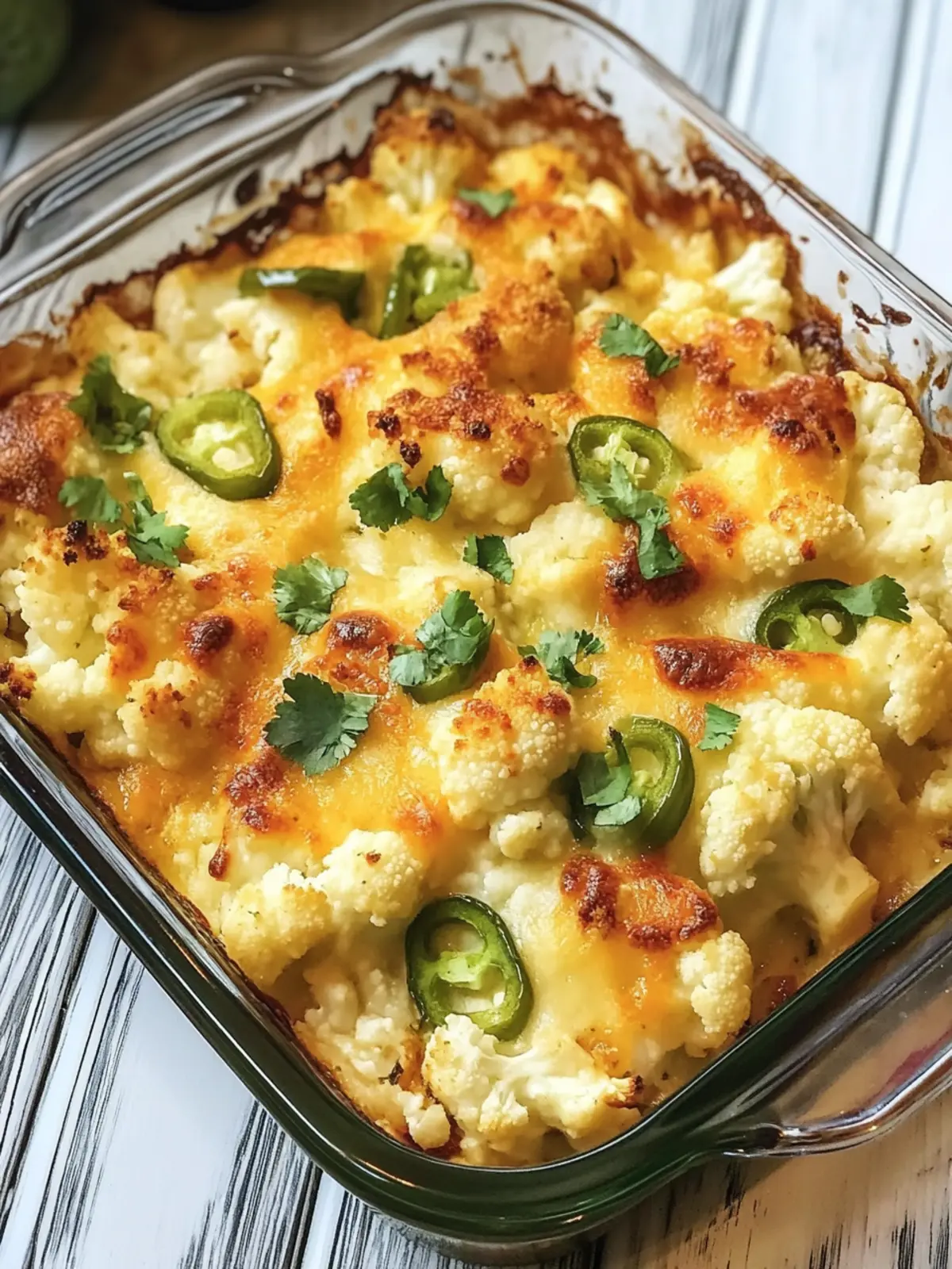 Jalapeno Popper Cauliflower Casserole: Cheesy & Low-Carb Delight Jalapeno Popper Cauliflower Casserole