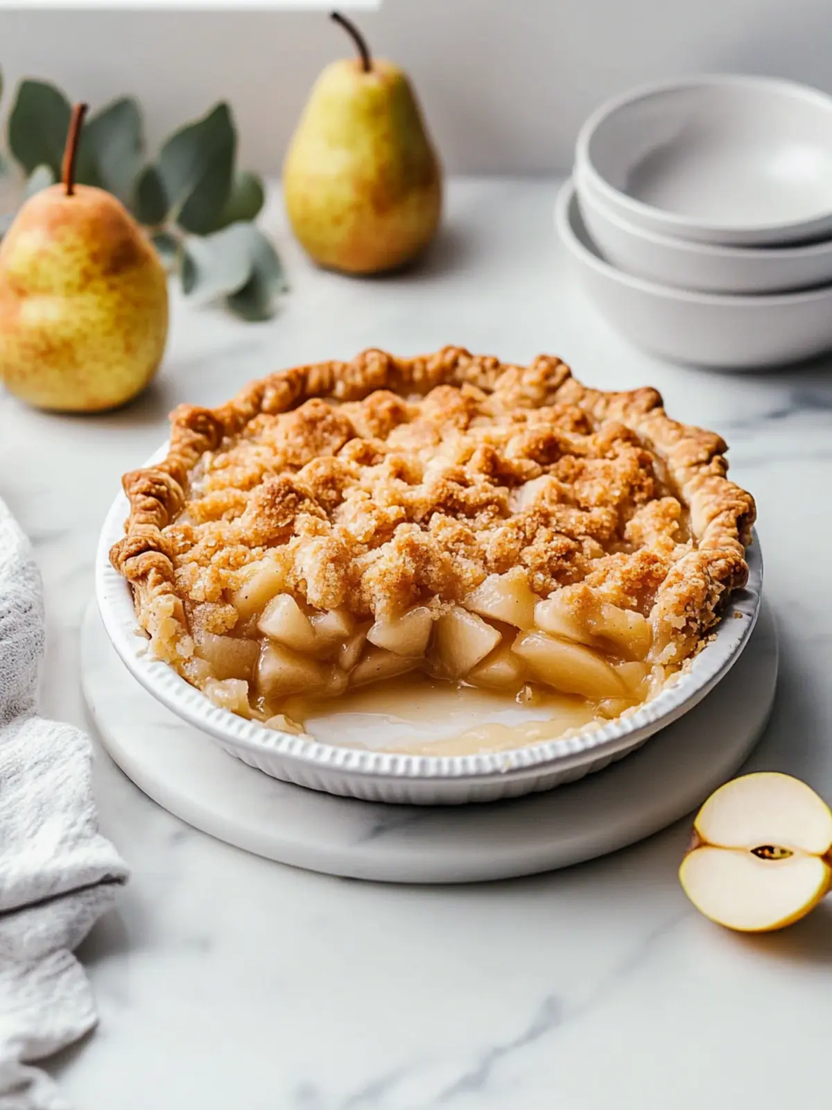 Irresistible Dutch Pear Pie with Streusel Topping Recipe Dutch Pear Pie with Streusel Topping