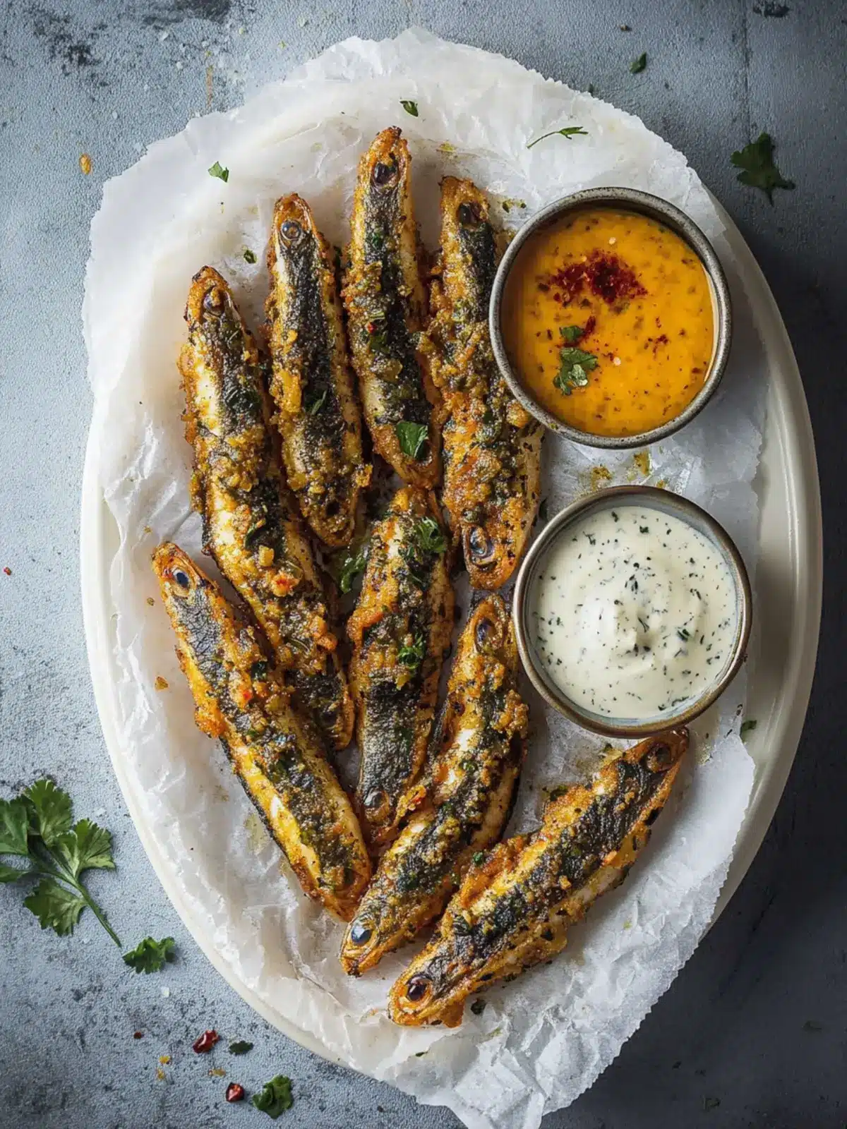 Delicious Moroccan Fried Sardines with Chermoula Recipe Moroccan Fried Sardines with Chermoula