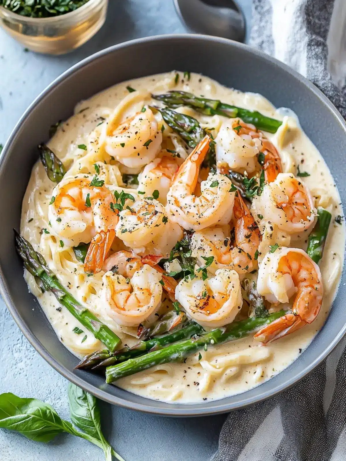 Creamy Shrimp Alfredo with Asparagus Ready in Just 7 Minutes Shrimp Alfredo with Asparagus