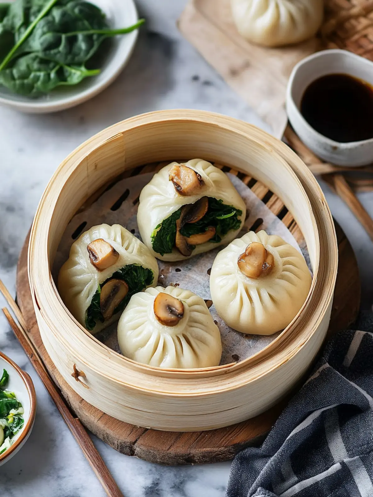 Delicious Mushroom and Spinach Steam Buns You’ll Love to Make Mushroom and Spinach Steam Buns