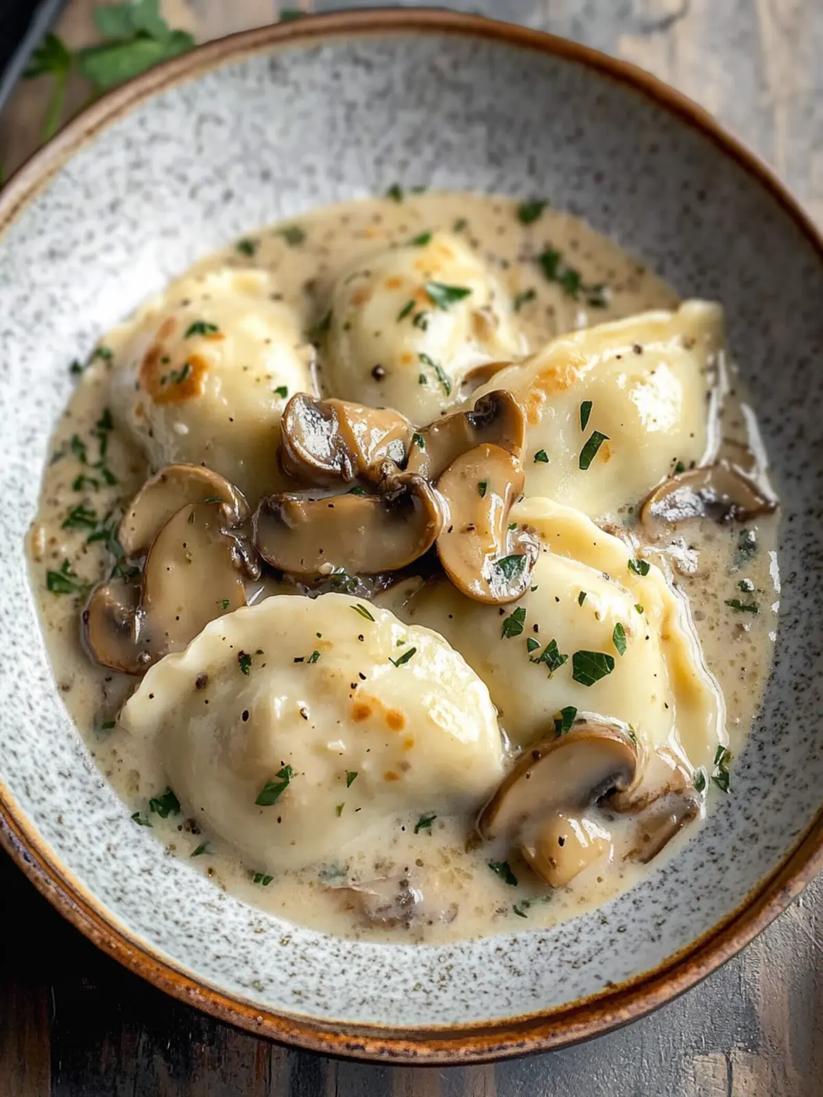 Delicious Pierogi with Creamy Mushroom Sauce in 20 Minutes Pierogi with Creamy Mushroom Sauce