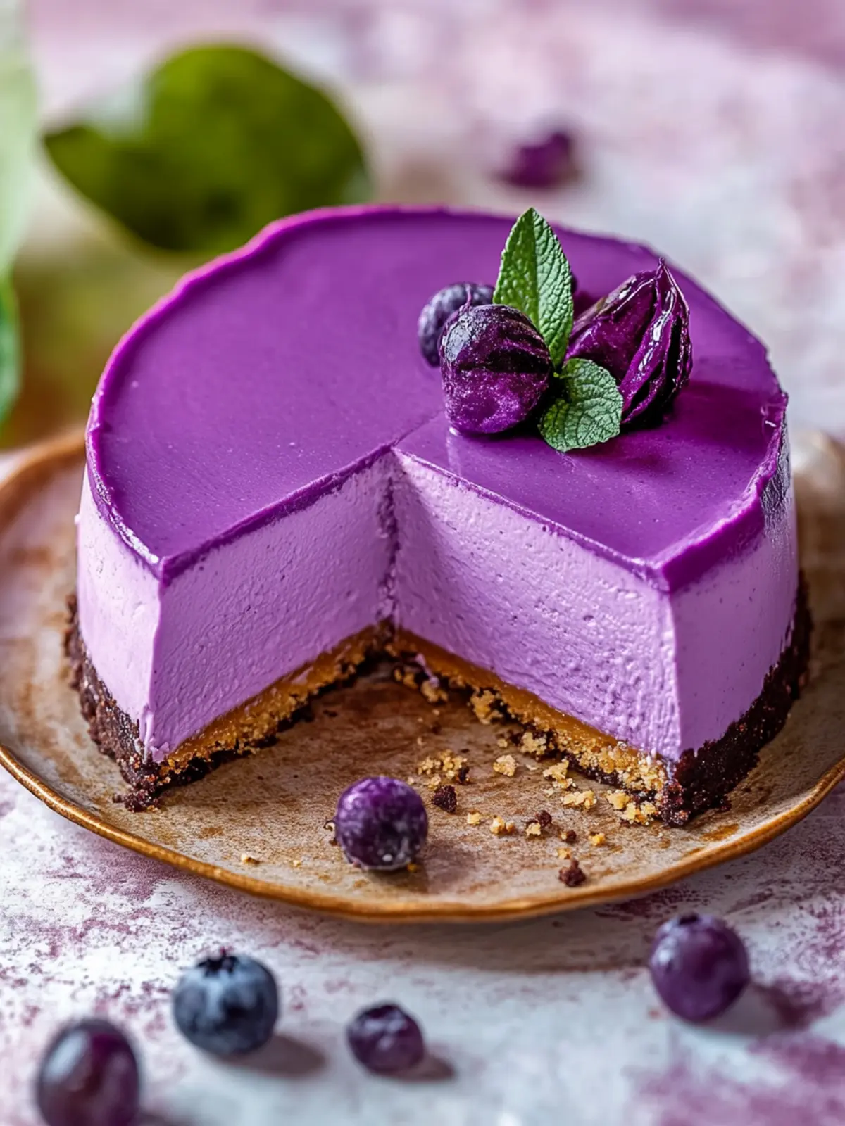 Delightful Ube Basque Cheesecake That'll Wow Your Guests Ube Basque Cheesecake