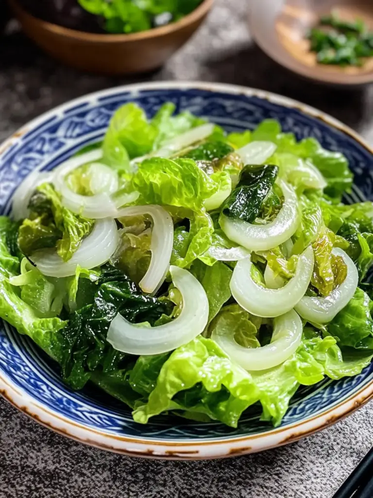 Lettuce Stir Fry with Onions