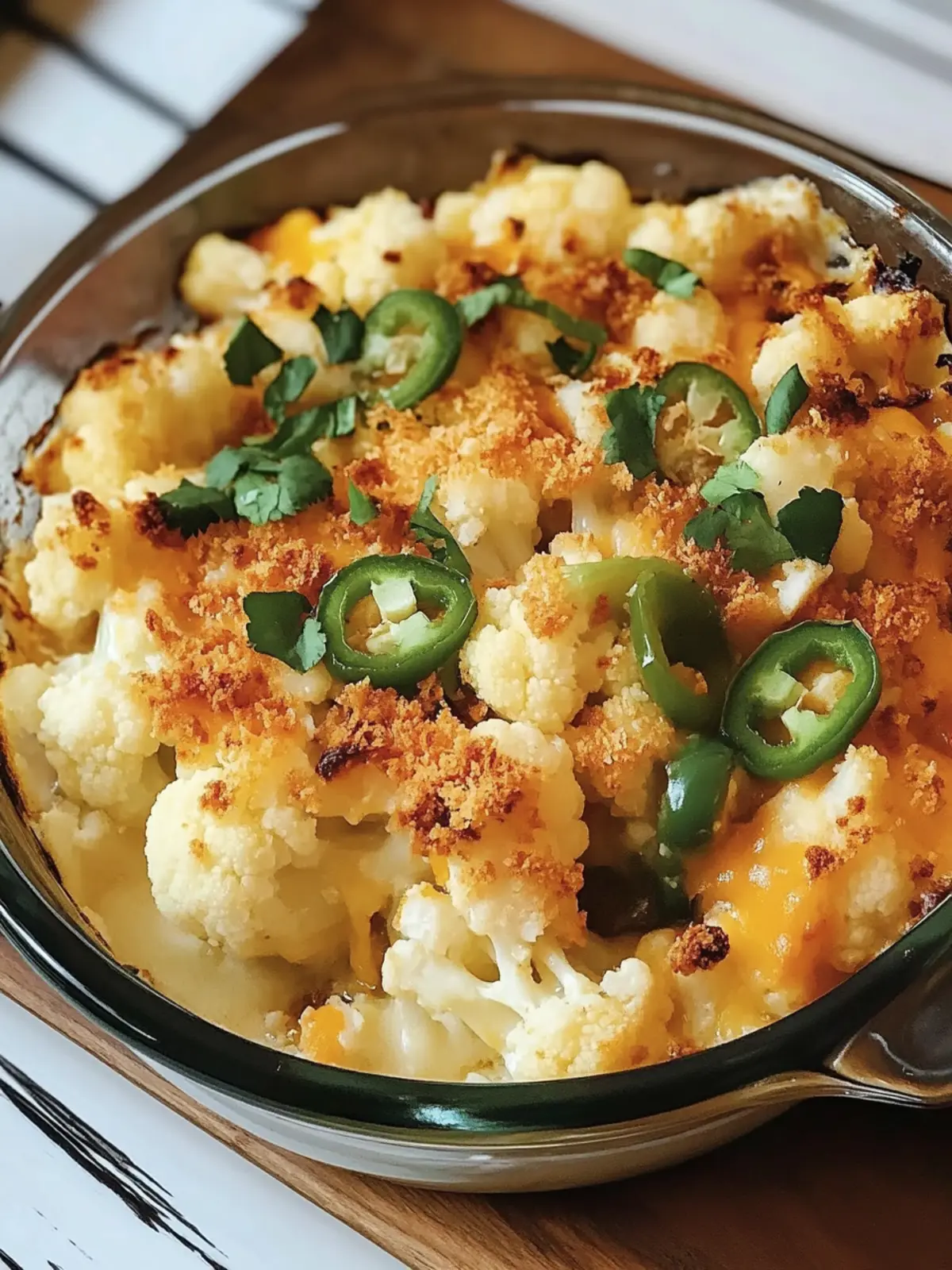 Jalapeno Popper Cauliflower Casserole: Cheesy & Low-Carb Delight Jalapeno Popper Cauliflower Casserole