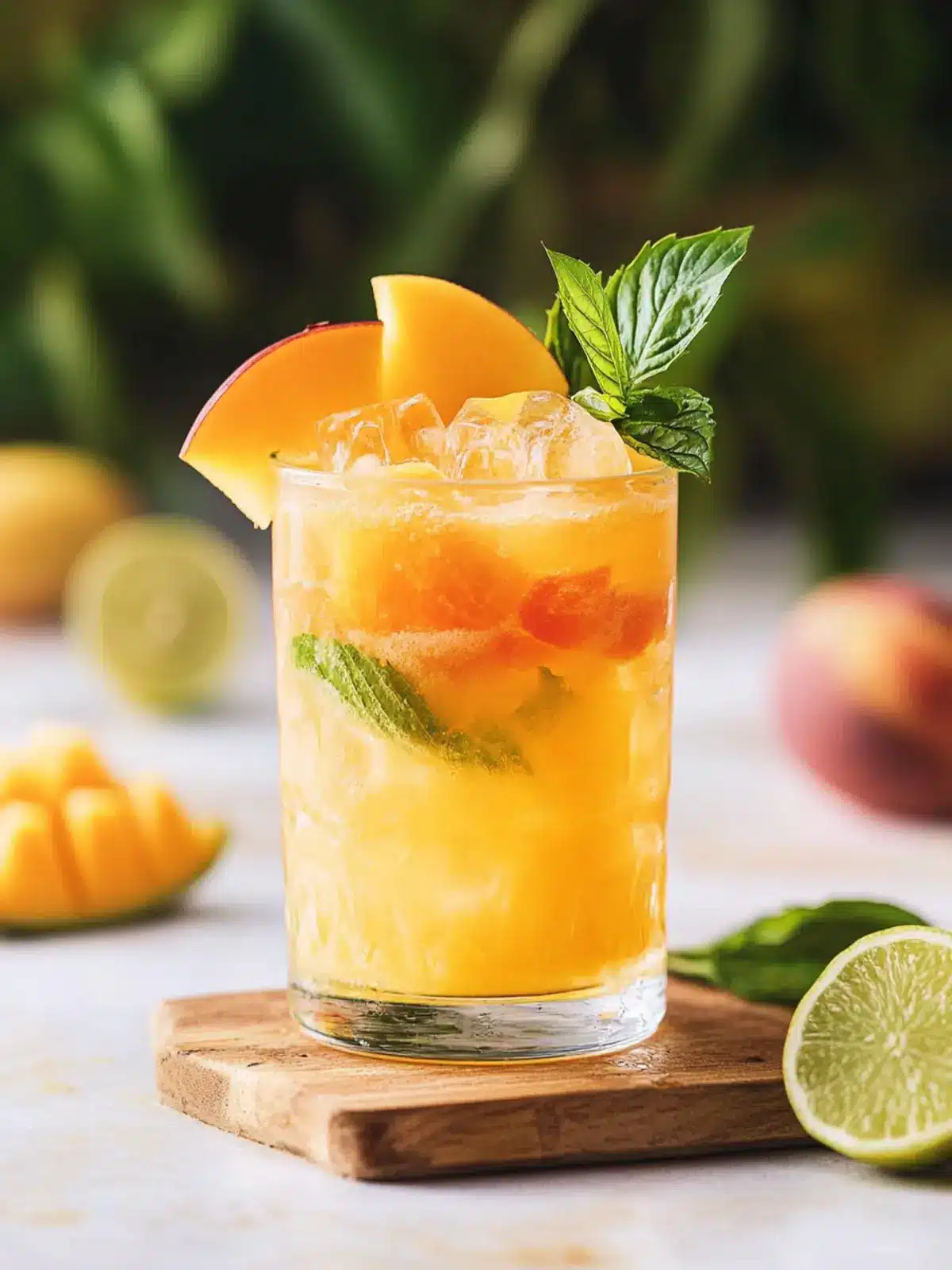 Mango Rum Swizzle: A Refreshing Tropical Escape at Home Mango Rum Swizzle