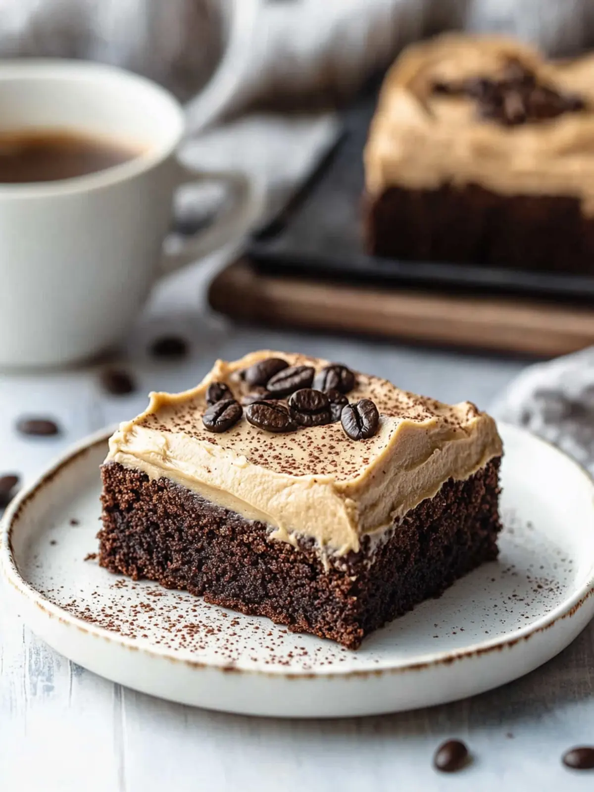 Decadent Mocha Brownies with Café Latte Frosting Recipe Mocha Brownies with Café Latte Frosting