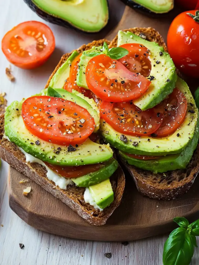 Avocado and Tomato Sandwiches