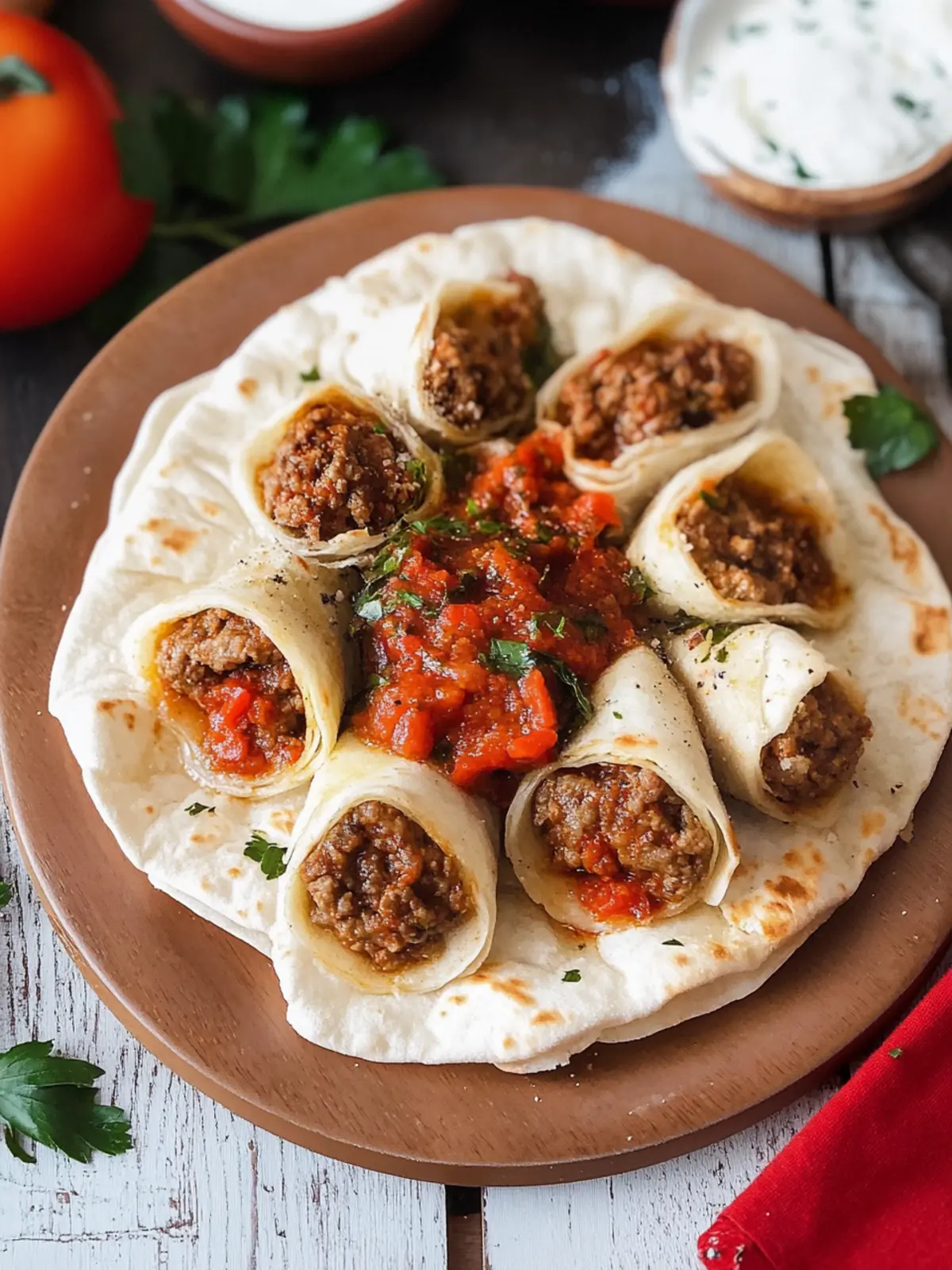 Ground Meat Wrapped in Lavash