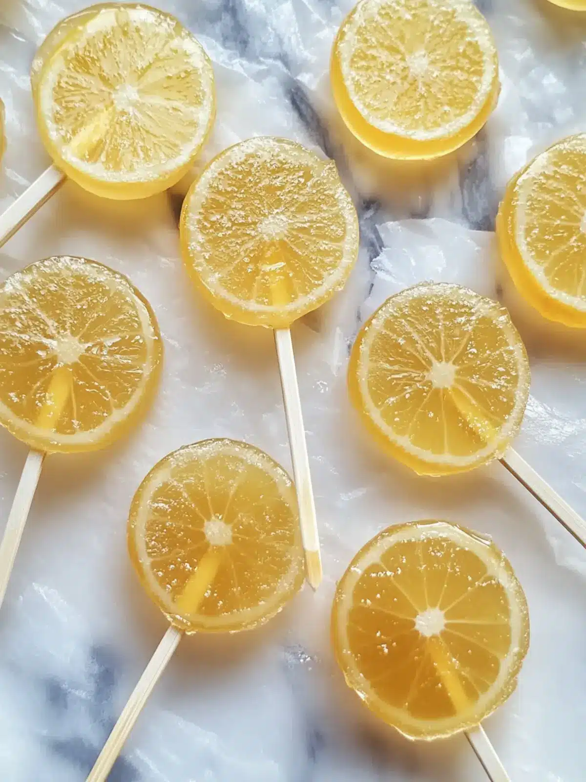 Honey Lemon Lollipops