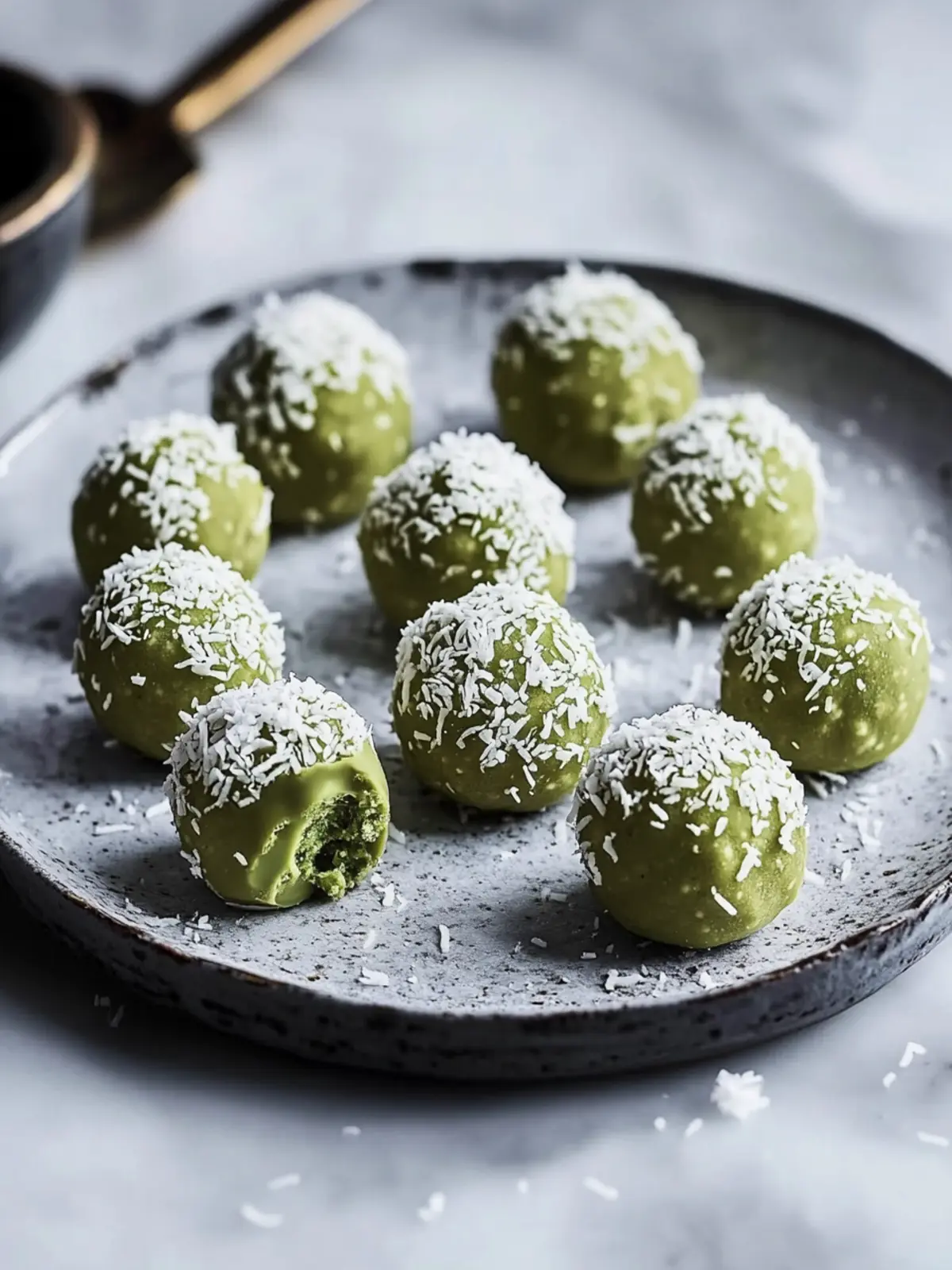 Matcha Coconut Balls