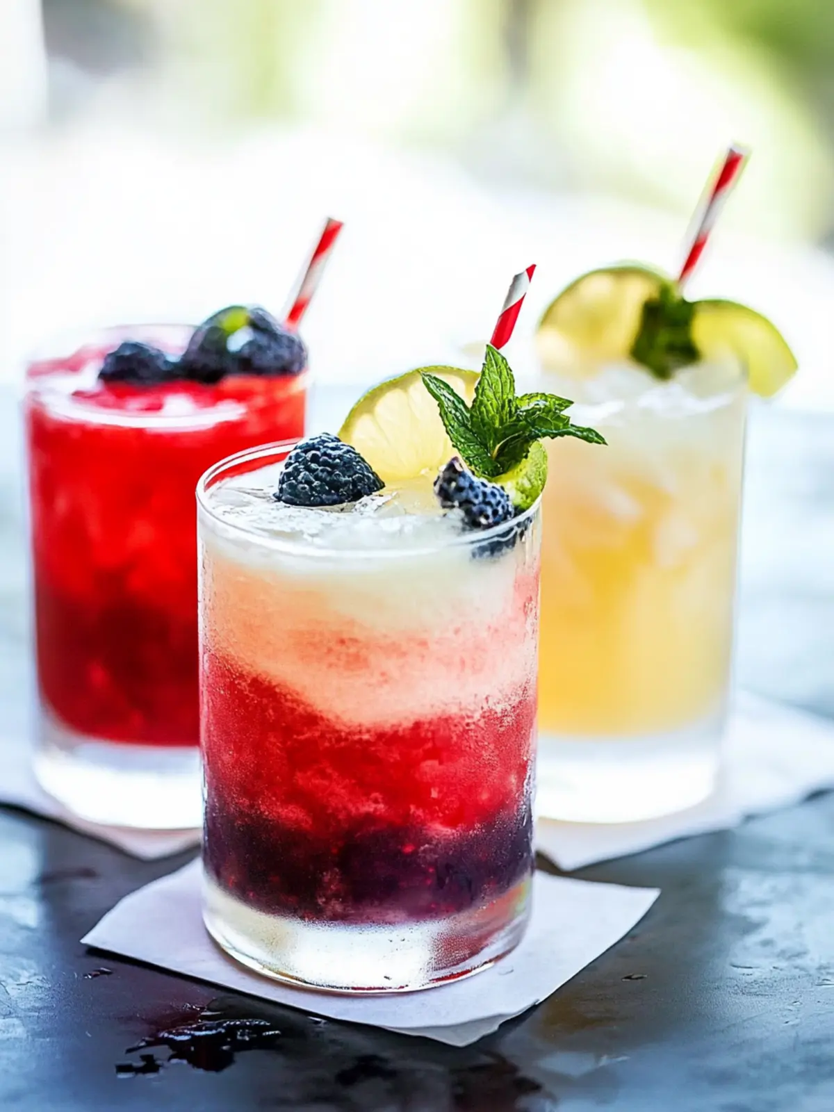 Paleo Red, White, and Blue Cocktails