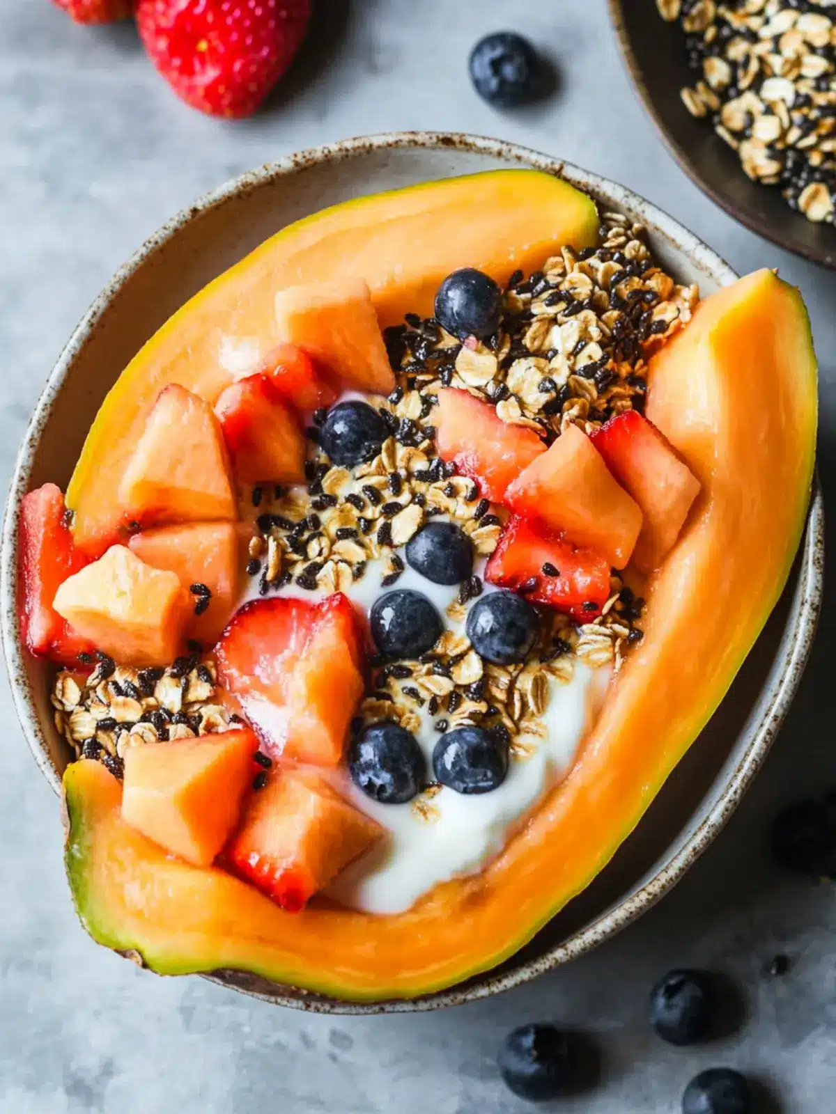 Papaya Yogurt Bowl
