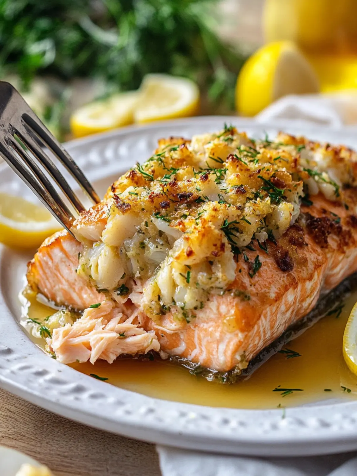 Crab-Stuffed Salmon