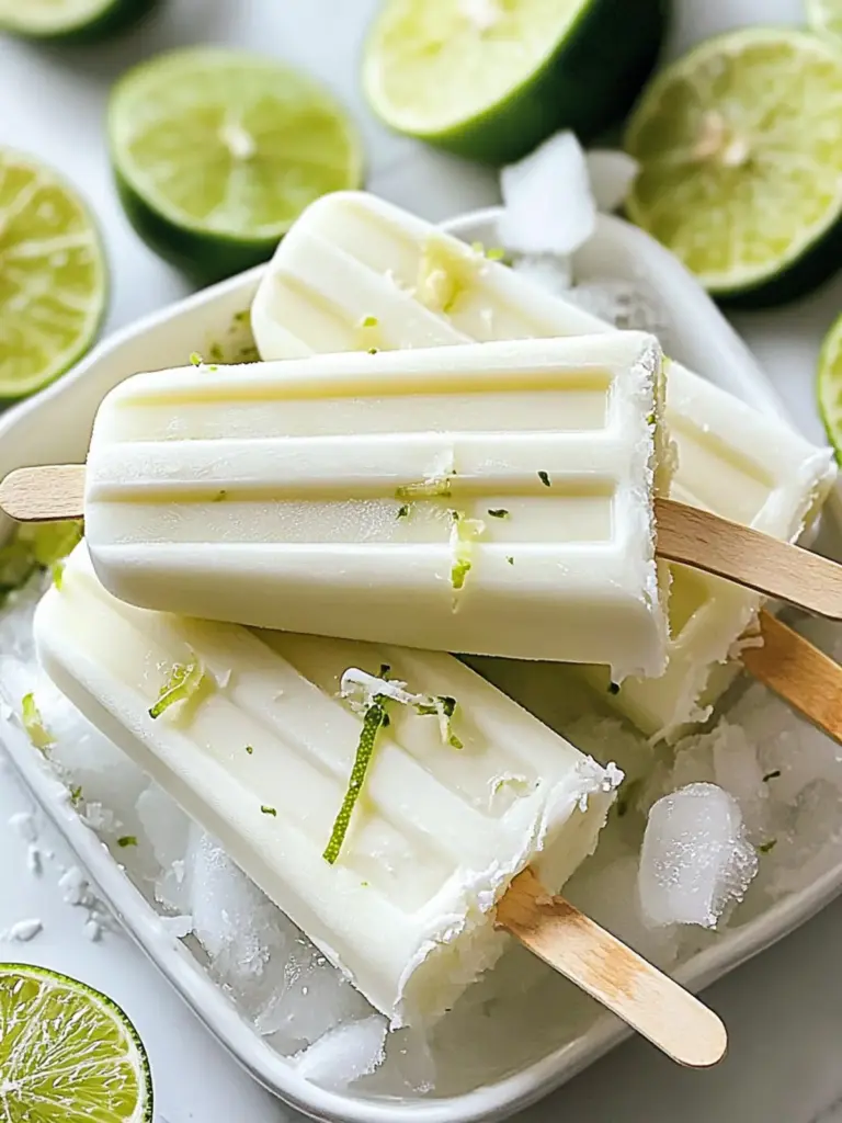 Creamy Coconut Lime Pops