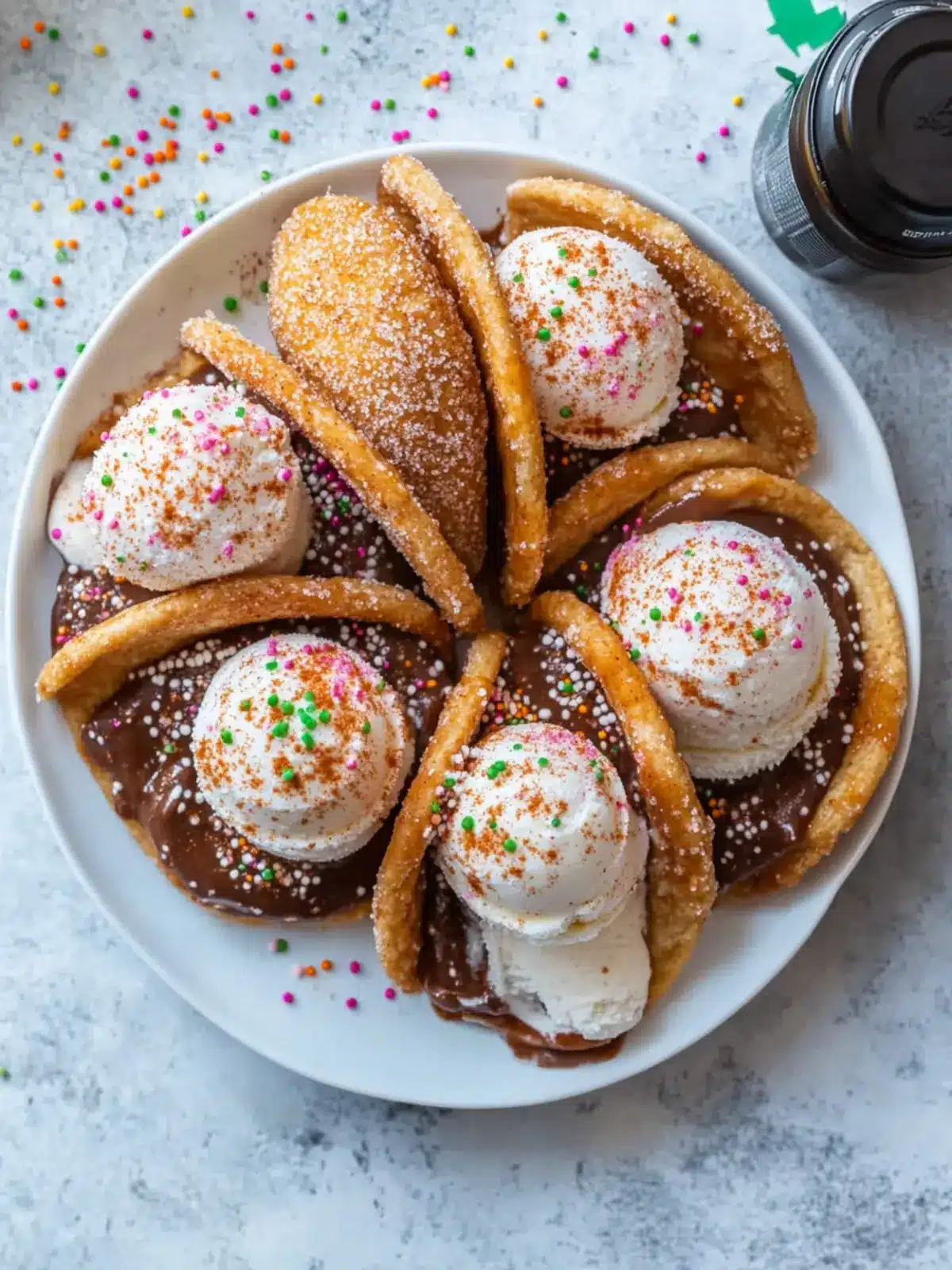 Churro Ice Cream Tacos