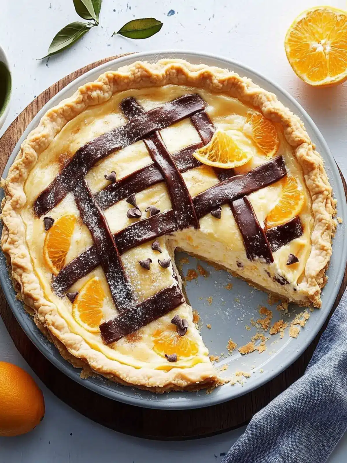Decadent Orange Chocolate Ricotta Pie for Sweet Moments Orange Chocolate Ricotta Pie