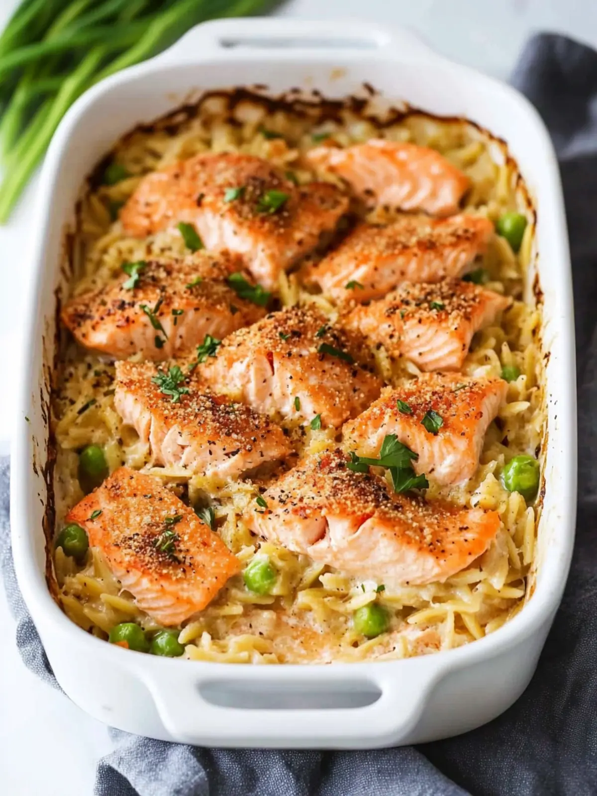 Baked Salmon Orzo Casserole: A Cozy Dinner Delight Baked Salmon Orzo Casserole